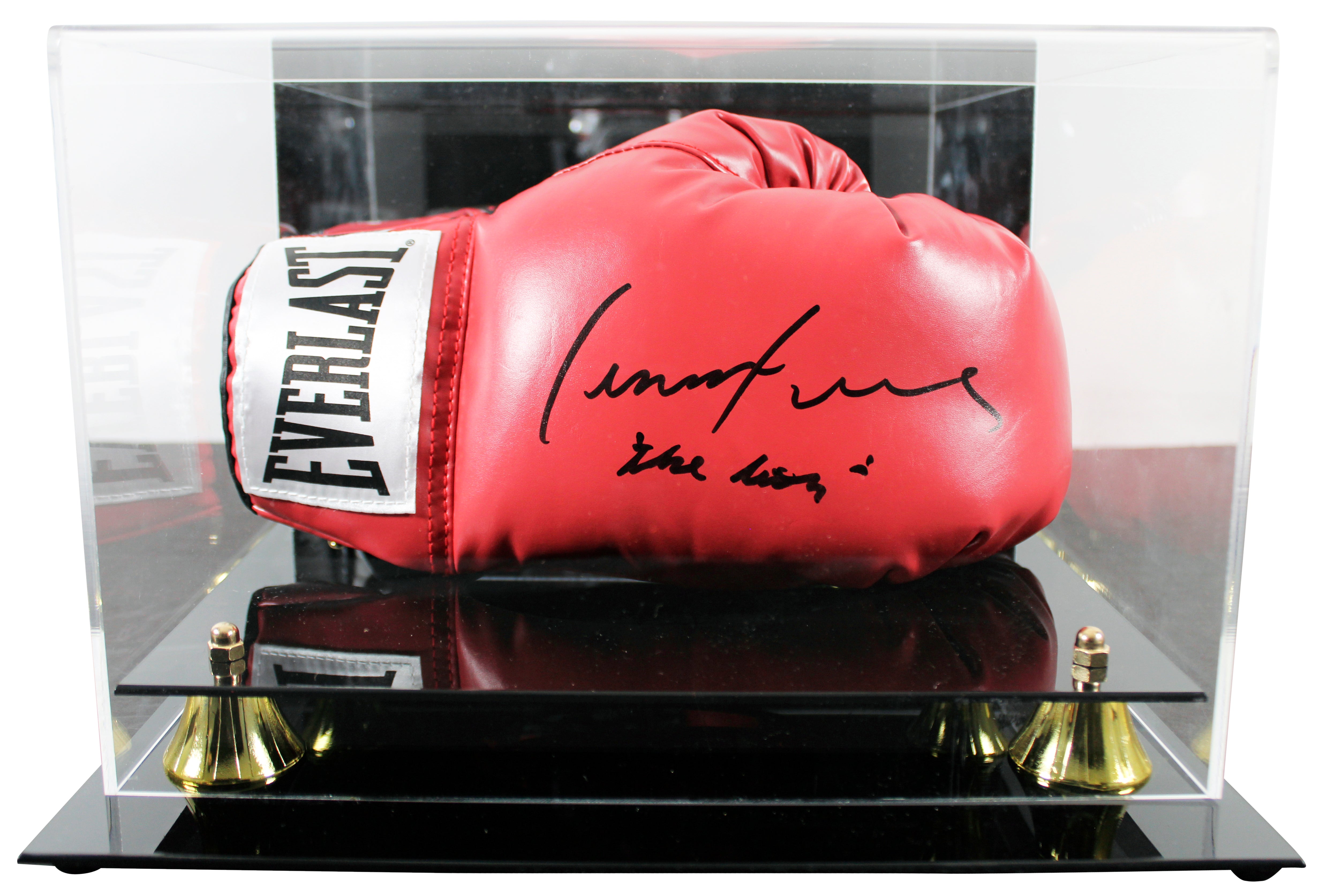 Lennox Lewis "The Lion" Signed Red Right Hand Everlast Glove W/ Case BAS Witness