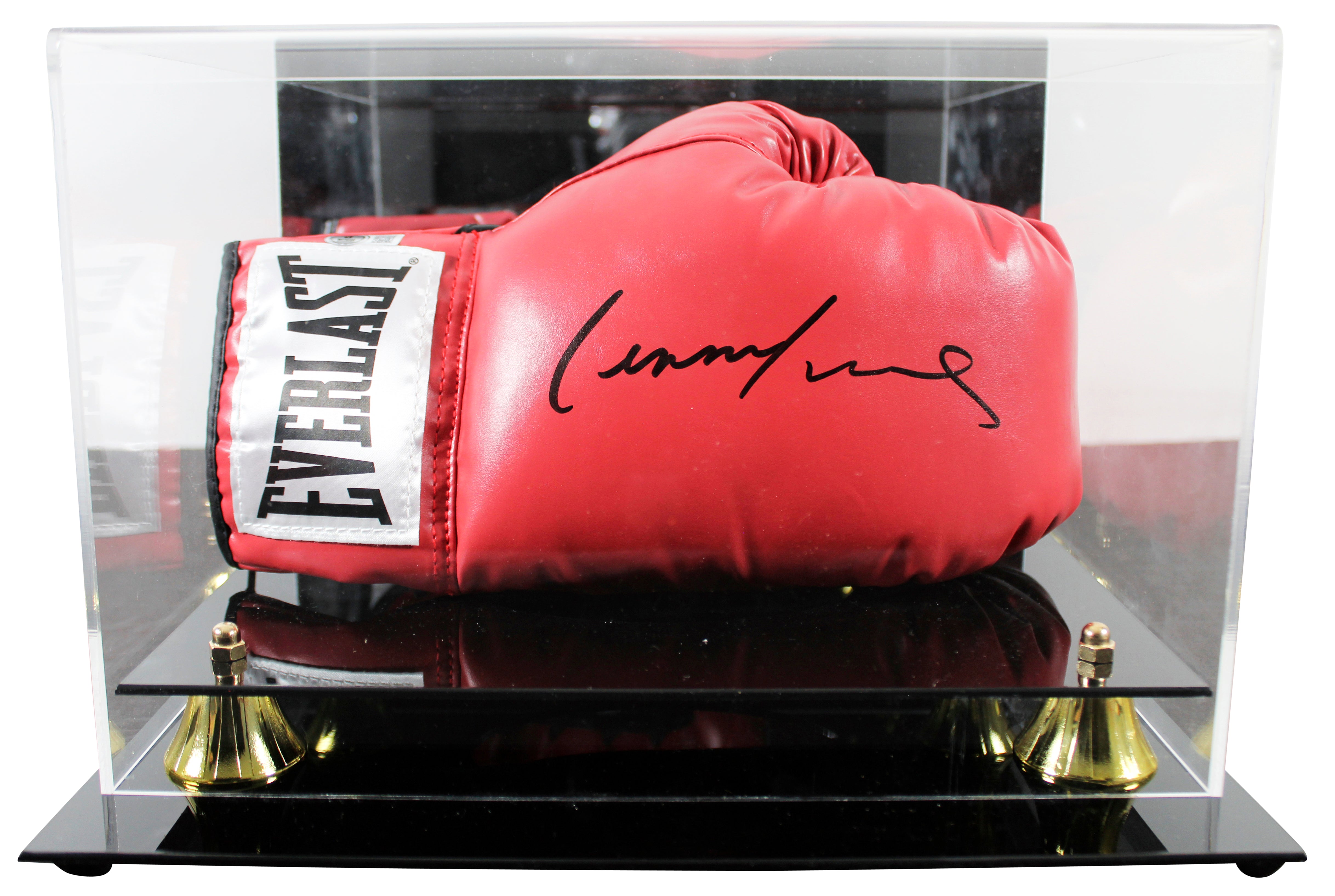 Lennox Lewis Authentic Signed Red Right Hand Everlast Glove W/ Case BAS Witness