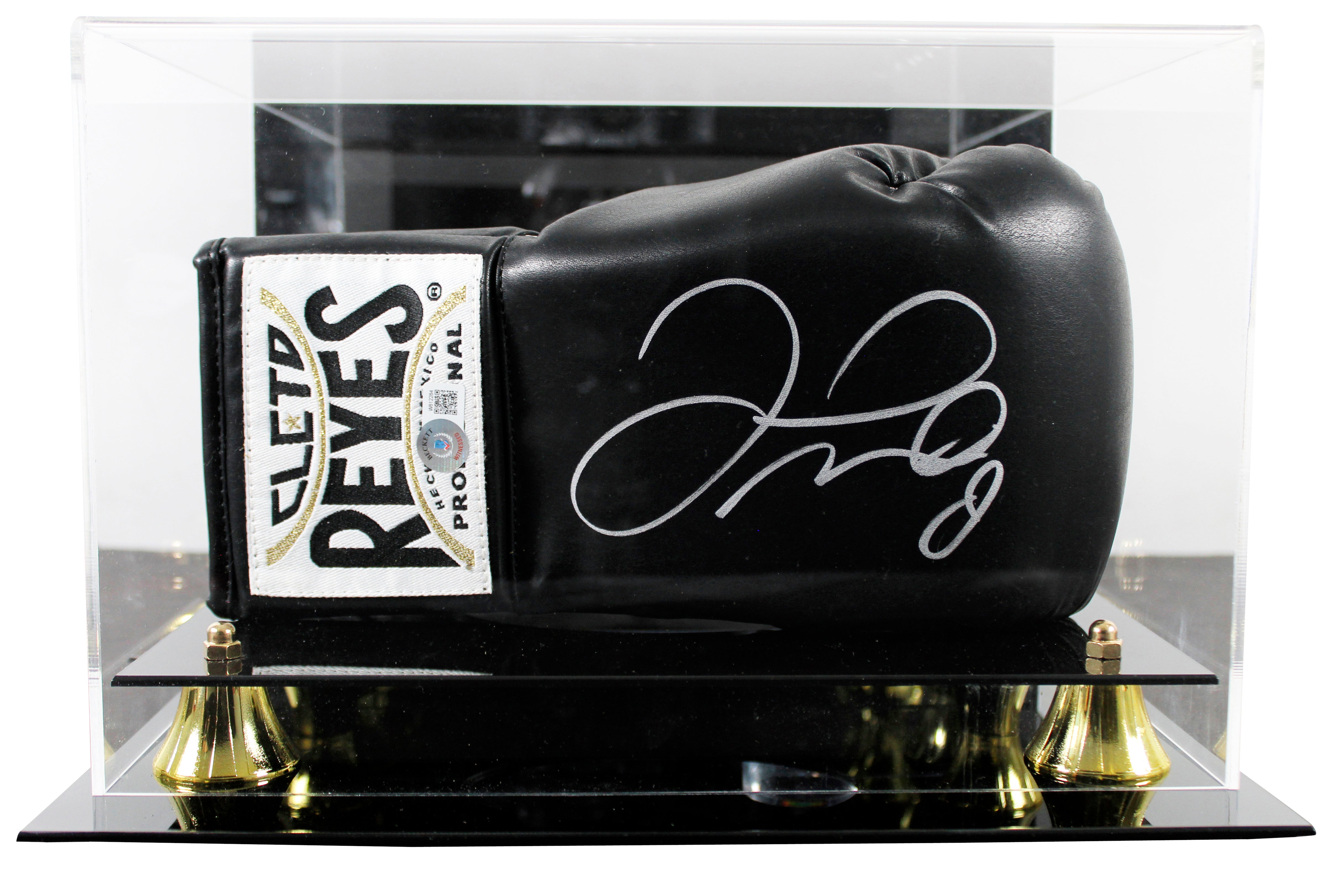 Floyd Mayweather Signed Black Right Hand Cleto Reyes Boxing Glove w Case BAS Wit