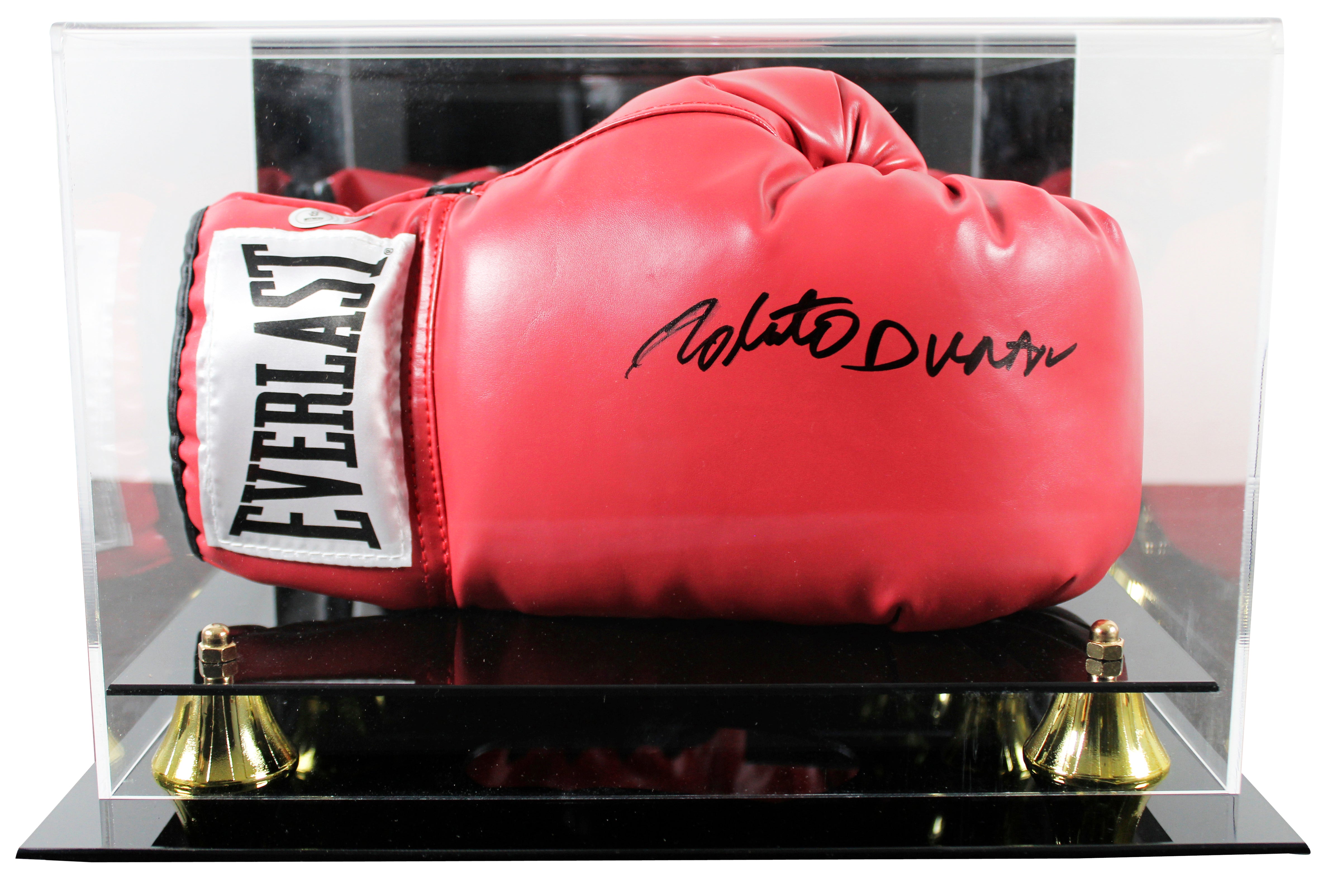 Roberto Duran Authentic Signed Red Right Hand Everlast Glove W/ Case BAS Witness