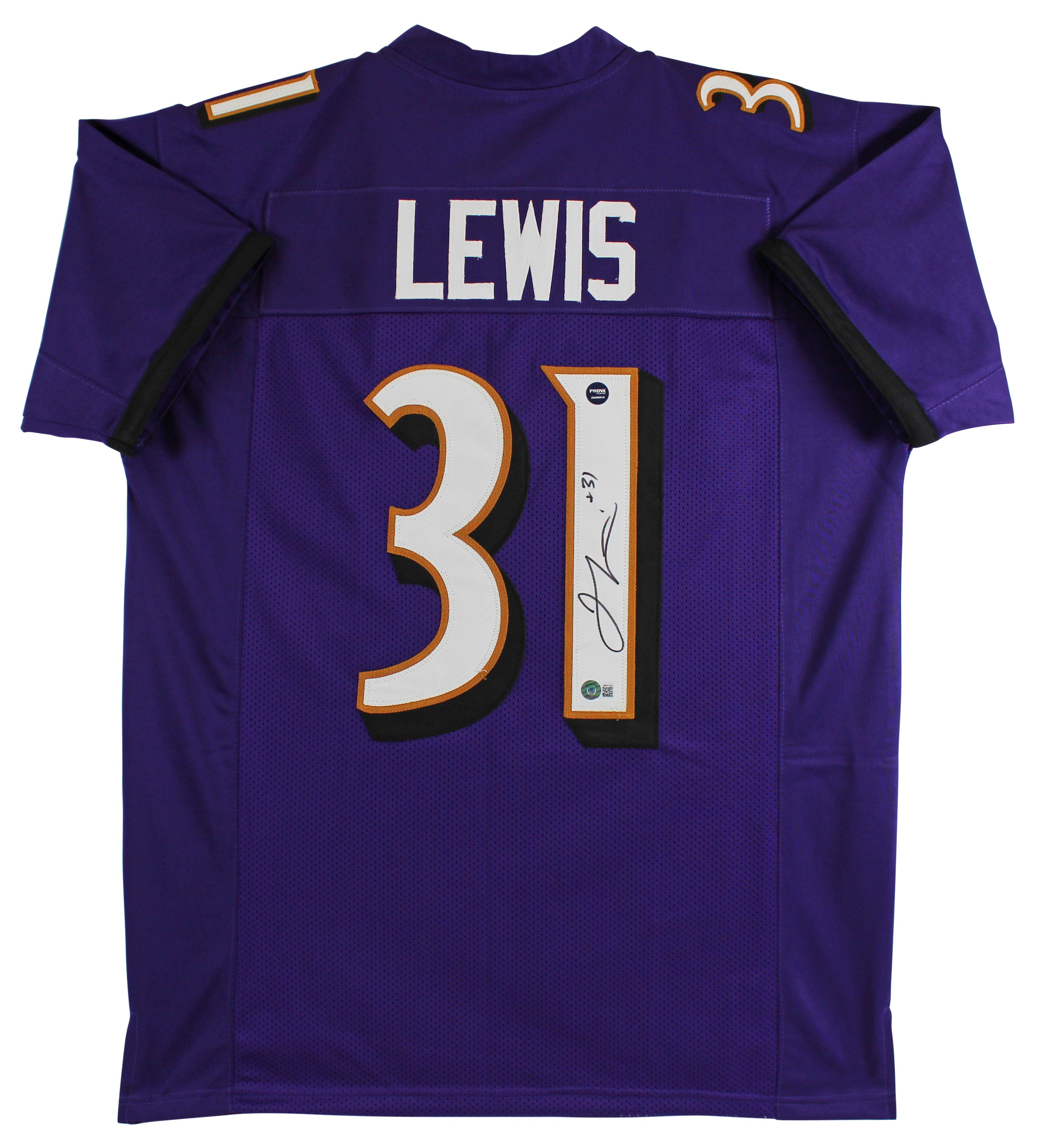 Jamal Lewis Authentic Signed Purple Pro Style Jersey Autographed BAS Witnessed