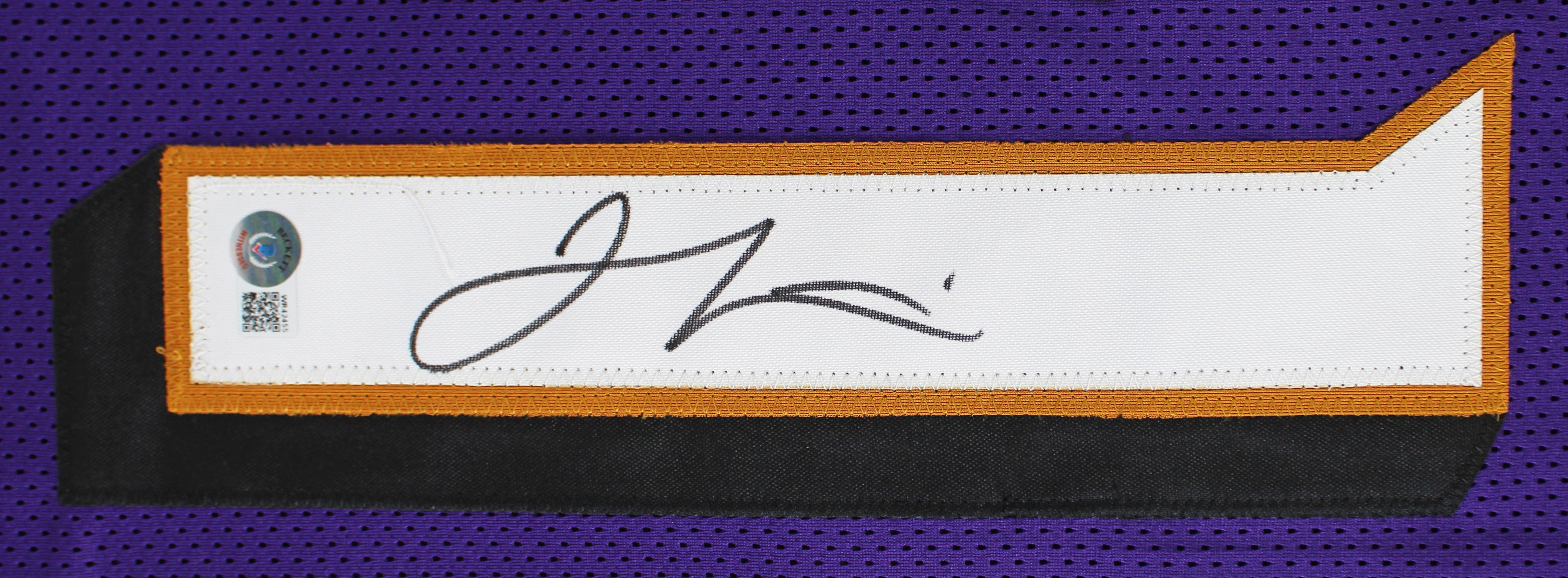 Jamal Lewis Authentic Signed Purple Pro Style Jersey Autographed BAS Witnessed