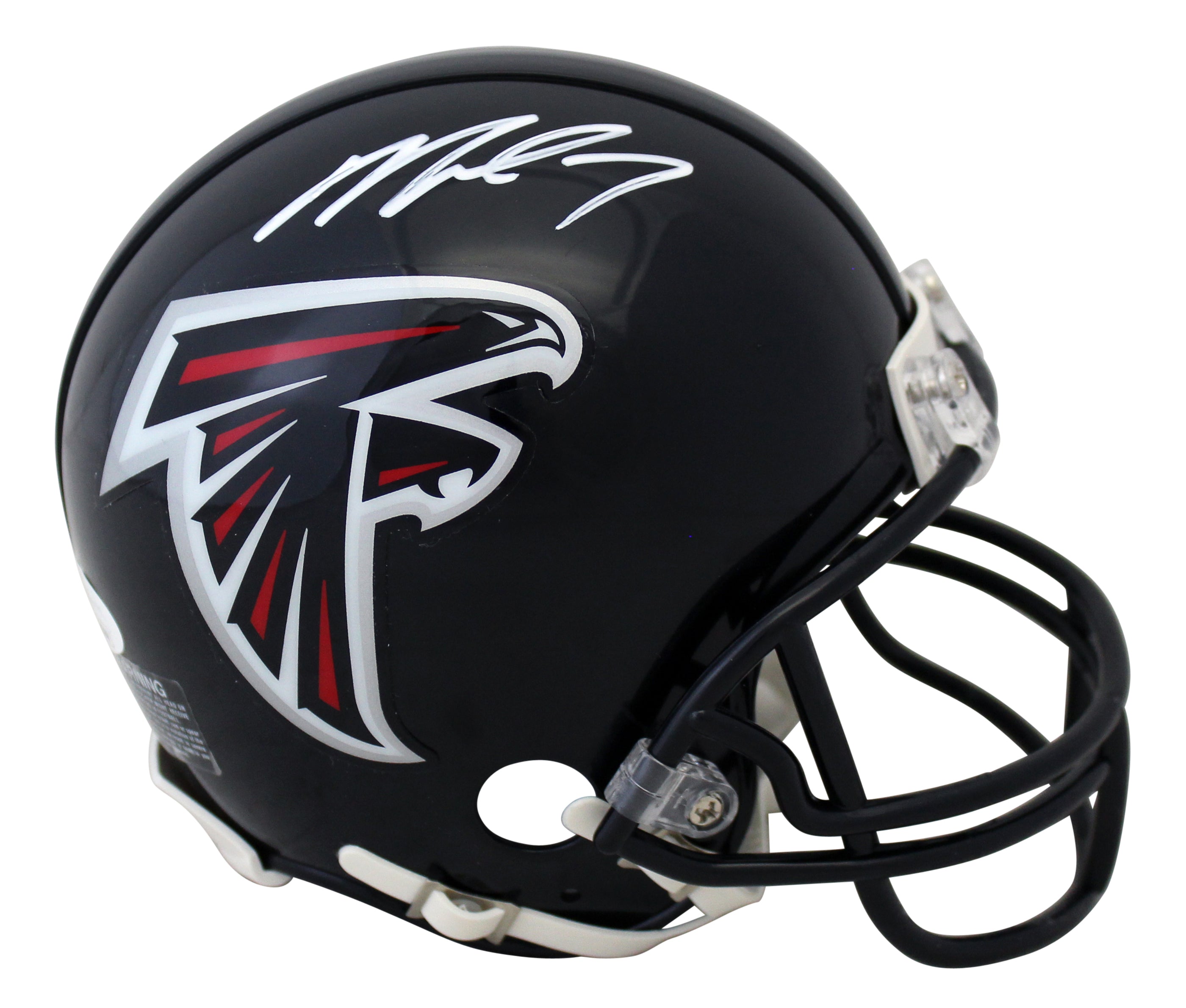 Falcons Michael Vick Authentic Signed 03-19 TB Black Rep Mini Helmet JSA Witness