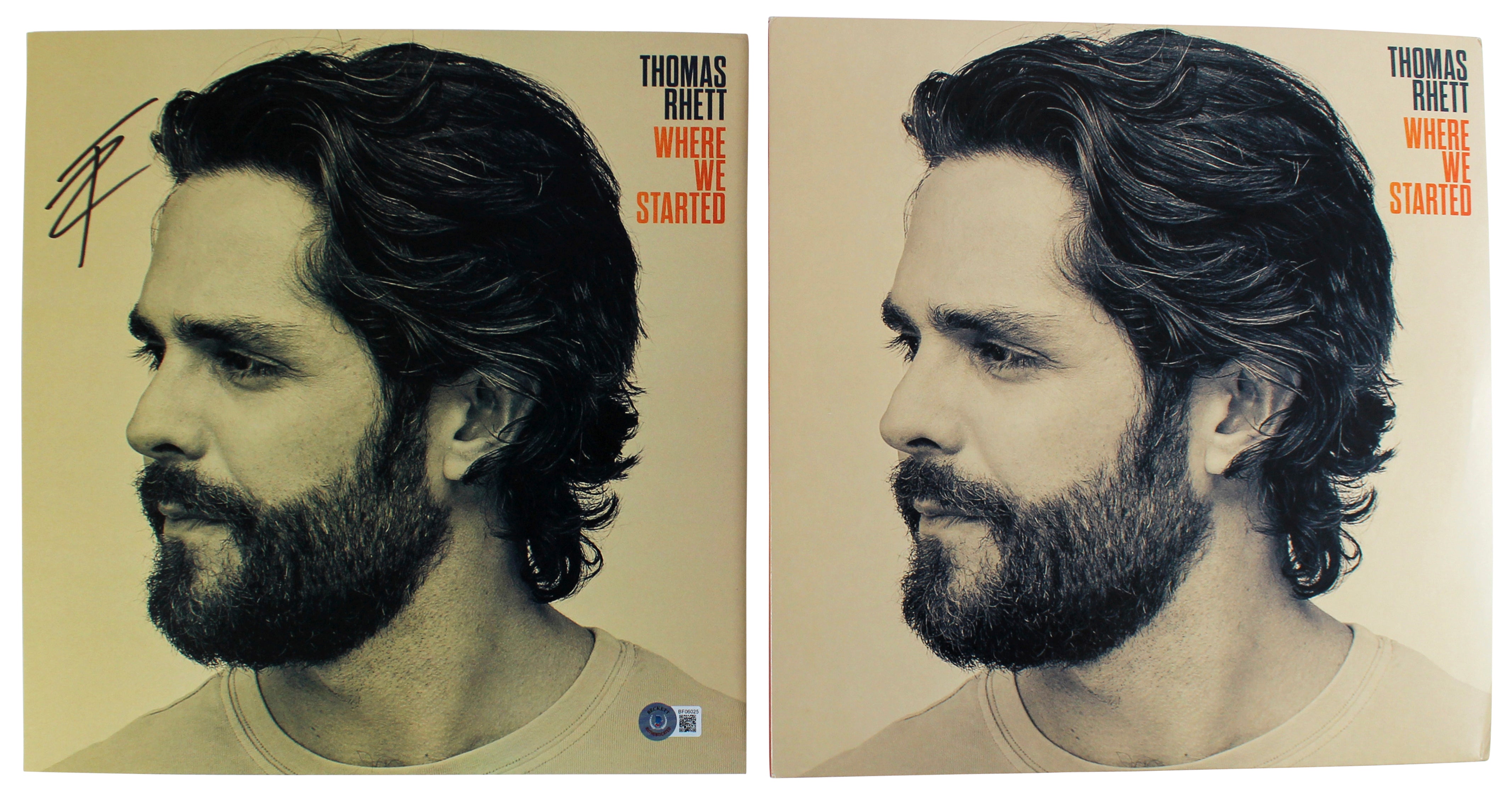Thomas Rhett Authentic Signed Where We Started Album Flat w/ Album & Vinyl BAS
