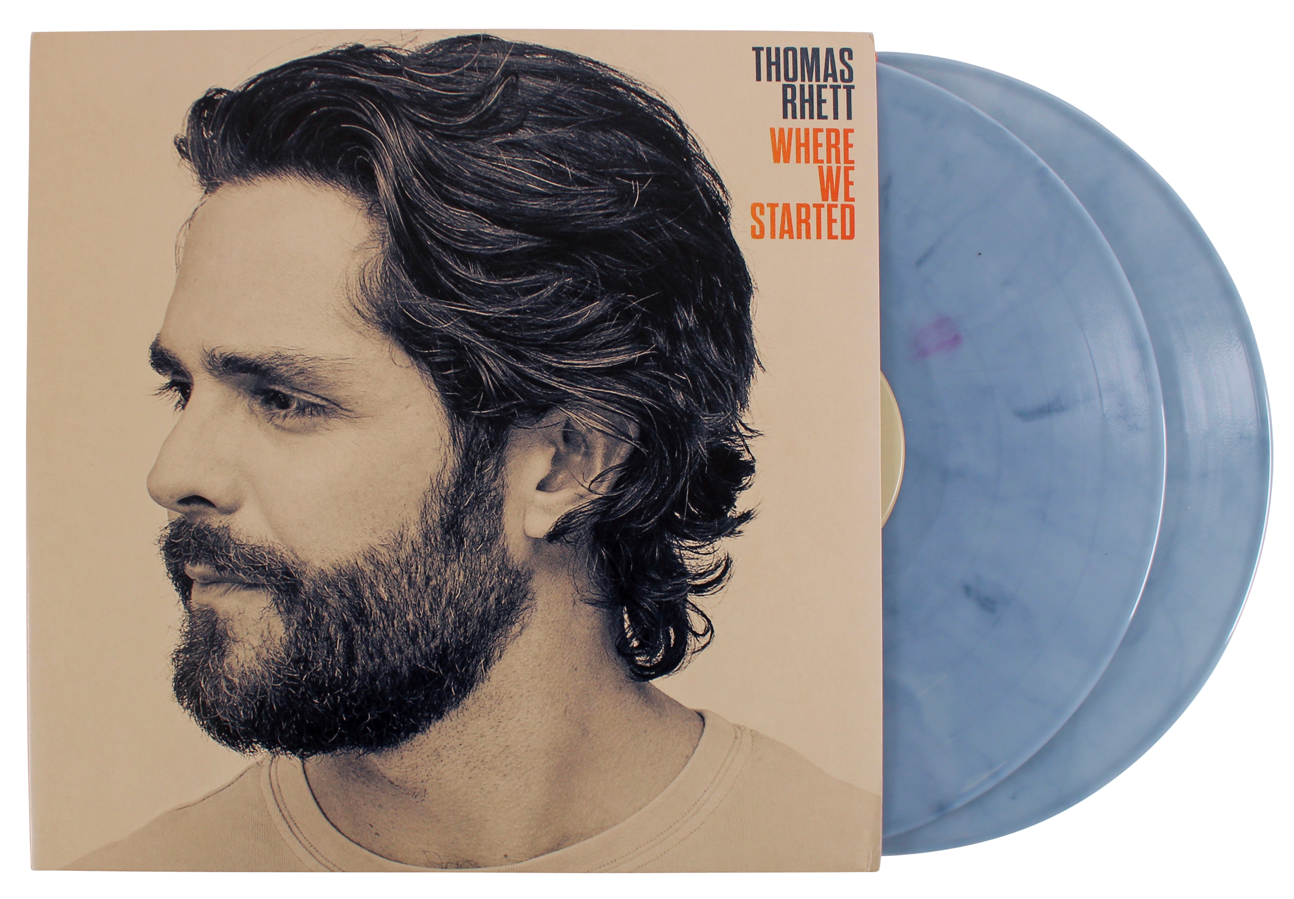 Thomas Rhett Authentic Signed Where We Started Album Flat w/ Album & Vinyl BAS