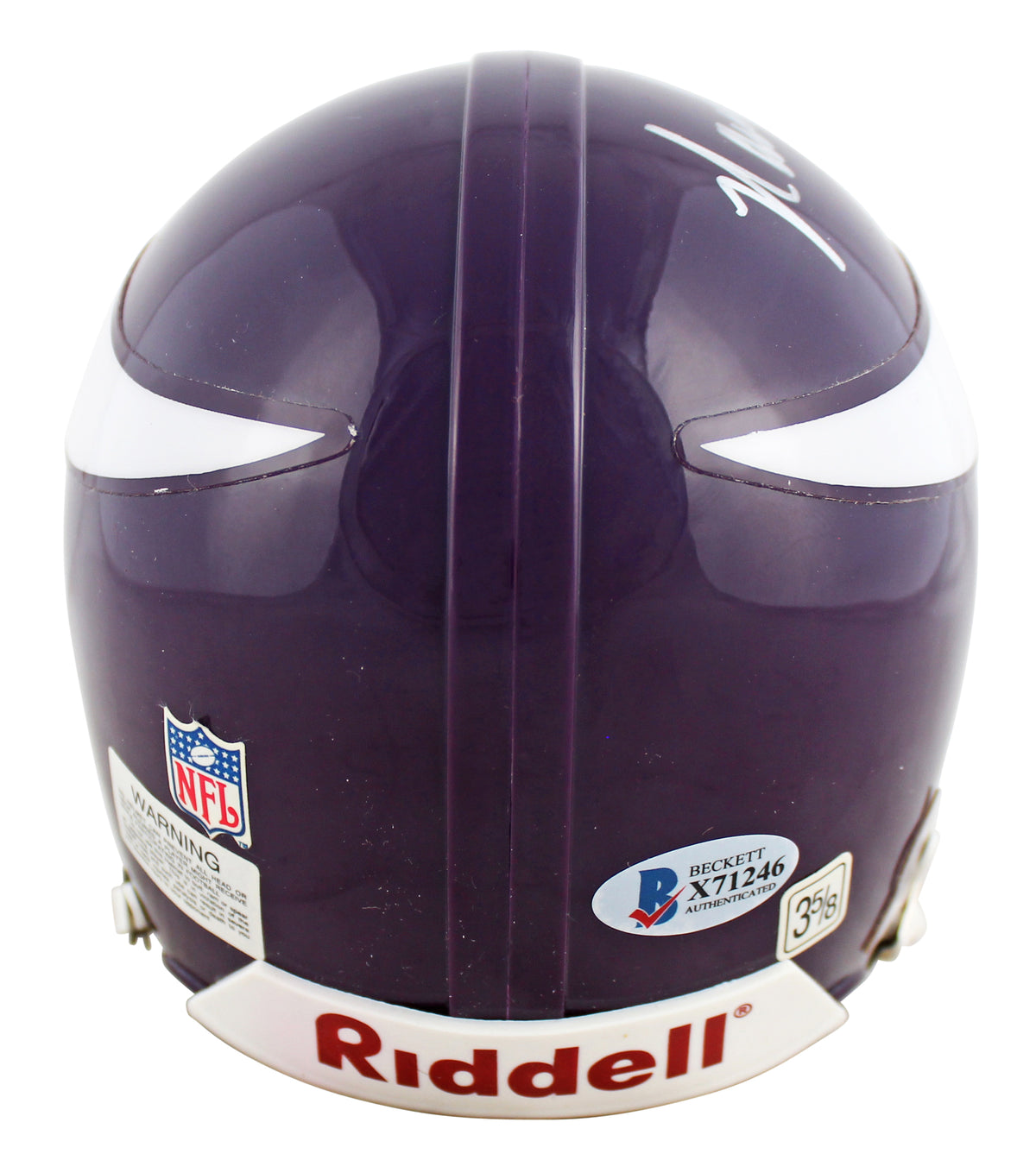 Vikings Randall Cunningham Signed Vintage Authentic Mini Helmet BAS #X71246