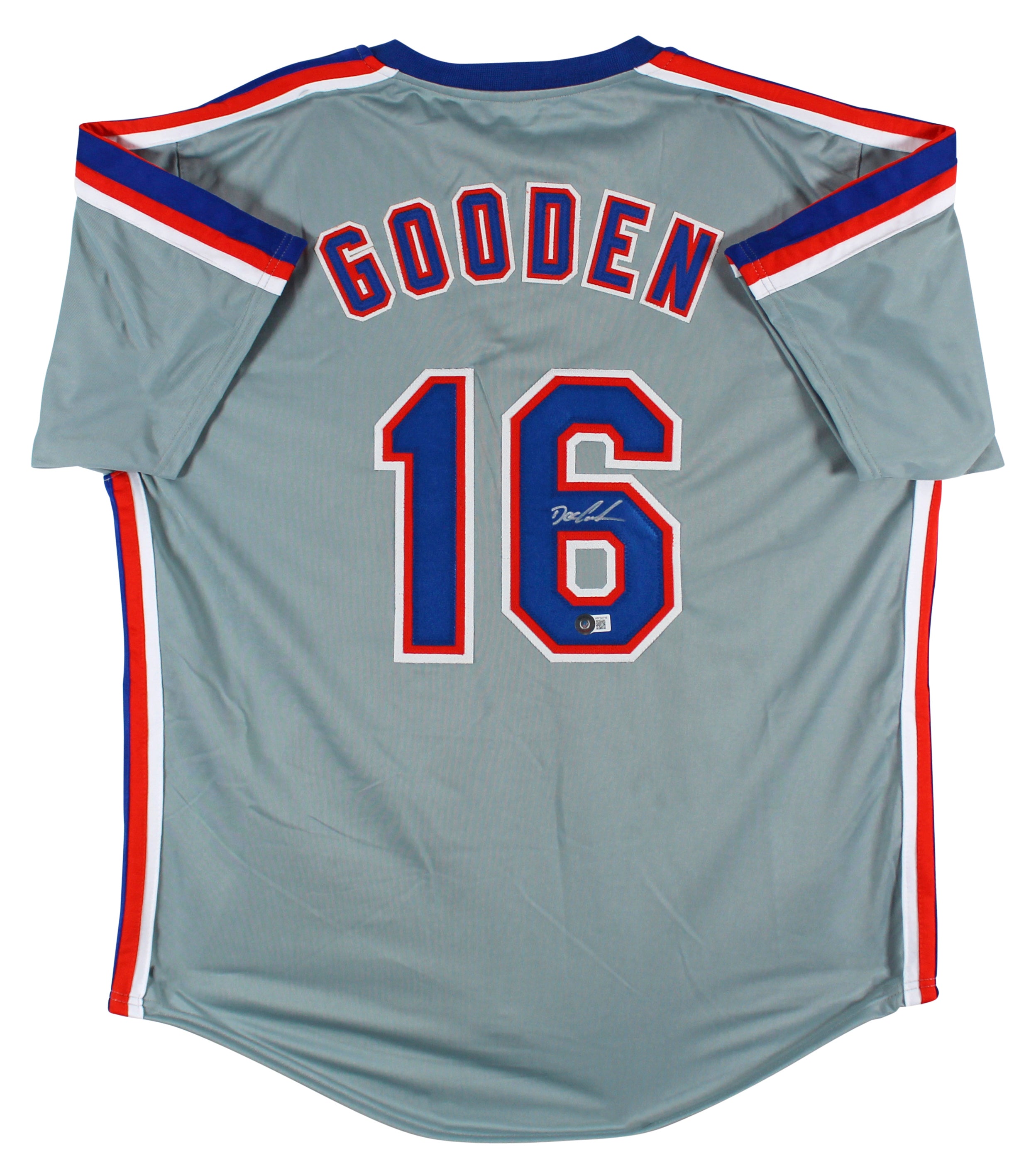 Doc Gooden Authentic Signed Grey Pro Style Jersey Autographed BAS