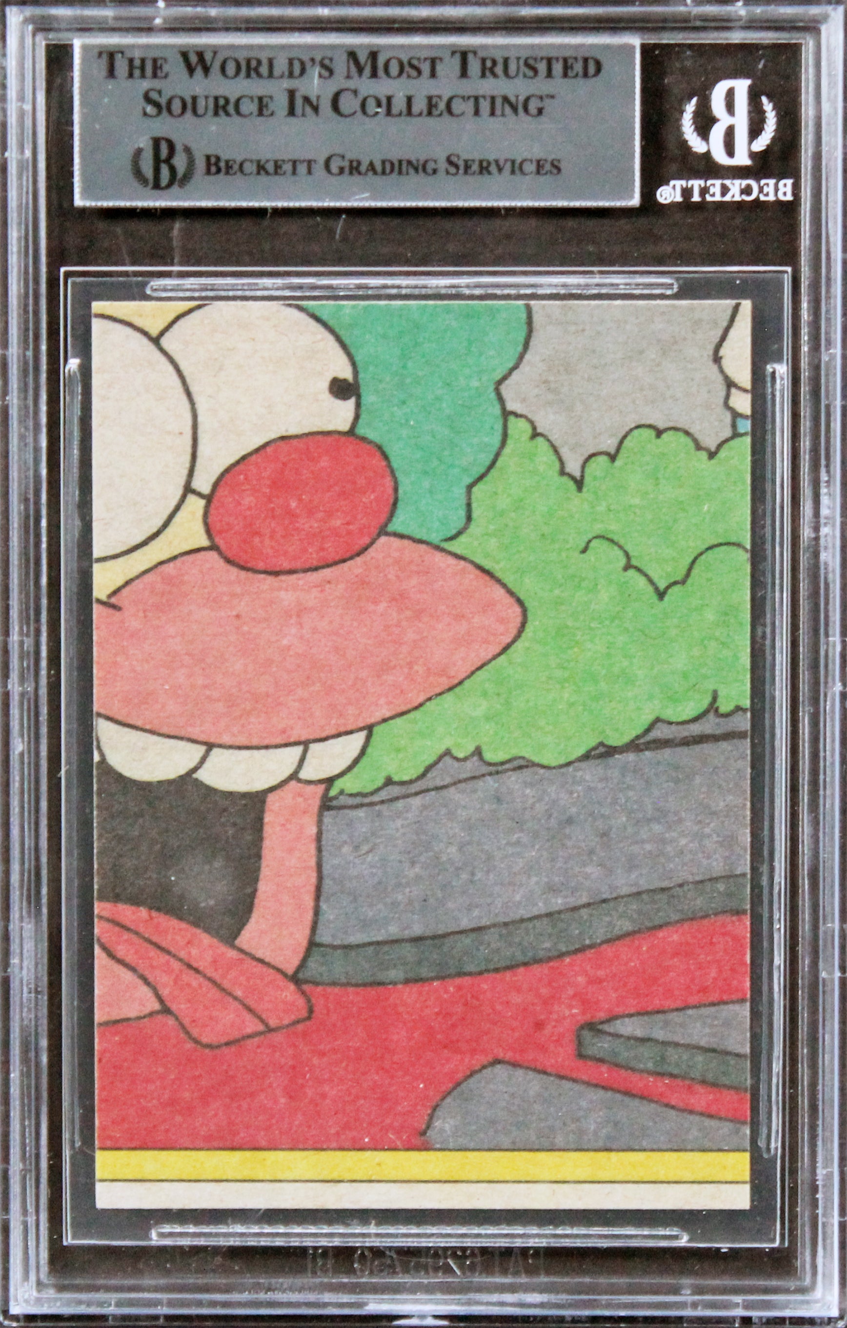 Nancy Cartwright Authentic Signed 1990 The Simpsons Stickers #2 Card BAS Slabbed