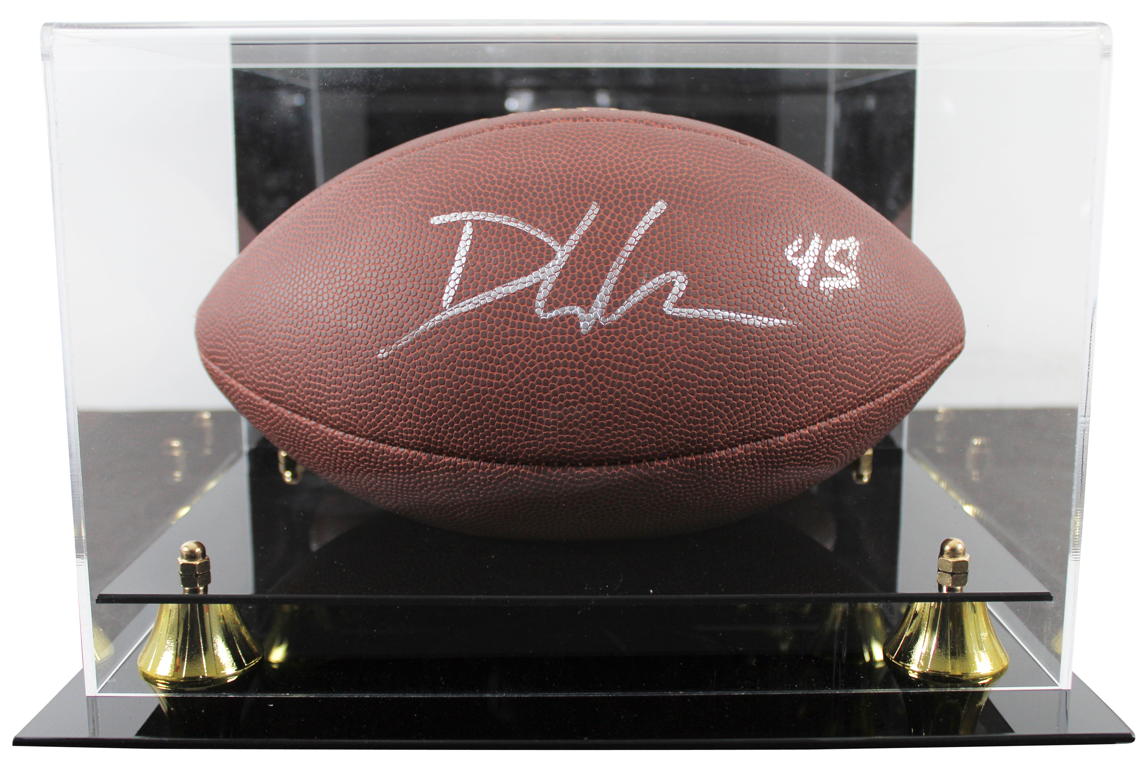 Eagles Devin White Signed Wilson Super Grip Football W/ Case BAS Witnessed