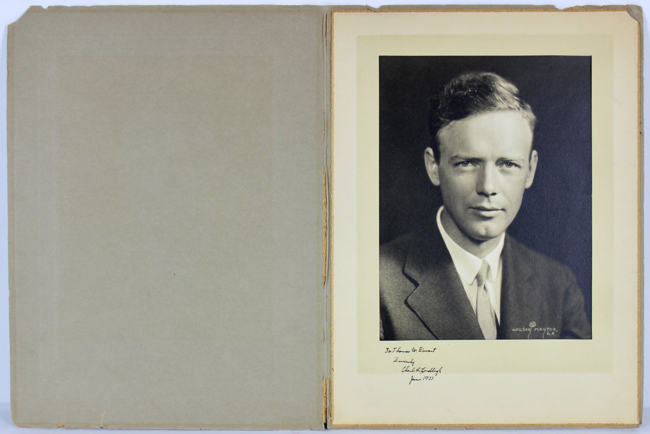 Charles Lindbergh "June 1933" Authentic Signed 8x10 Matted Photo PSA/DNA #Q07605