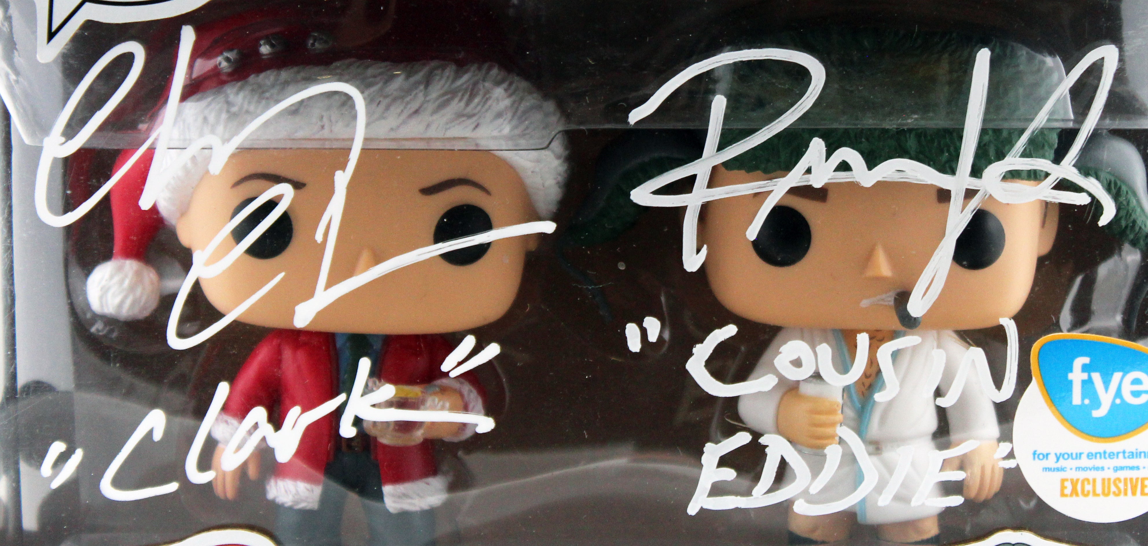 Chevy Chase & Randy Quaid "2x Insc" Signed Funko Pop Vinyl Figure BAS #BK88244