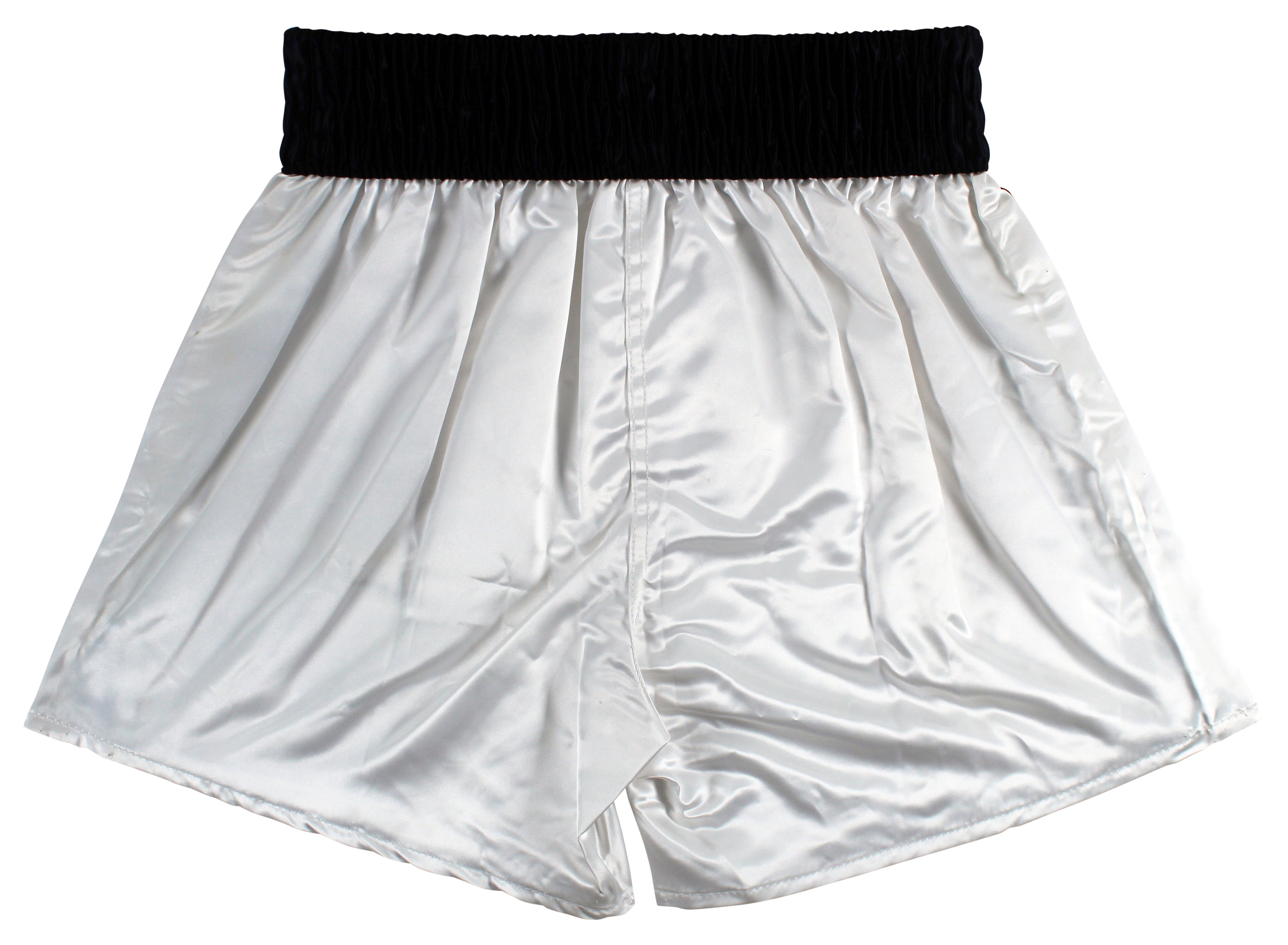 Muhammad Ali Authentic Signed White Everlast Boxing Trunks BAS #AB14662
