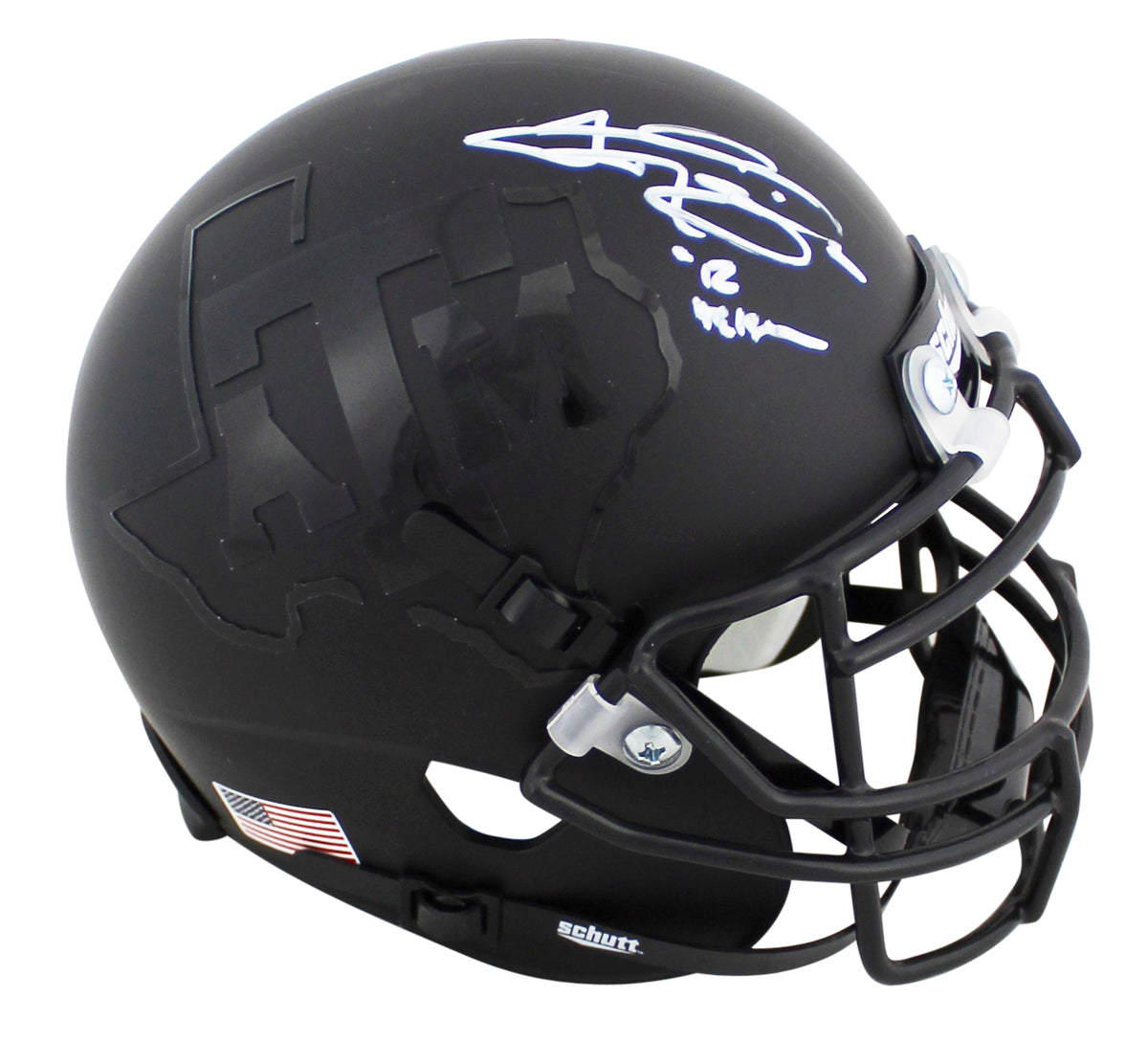 Texas A&M Johnny Manziel '12 Heisman Signed Black Schutt Mini Helmet JSA Witness