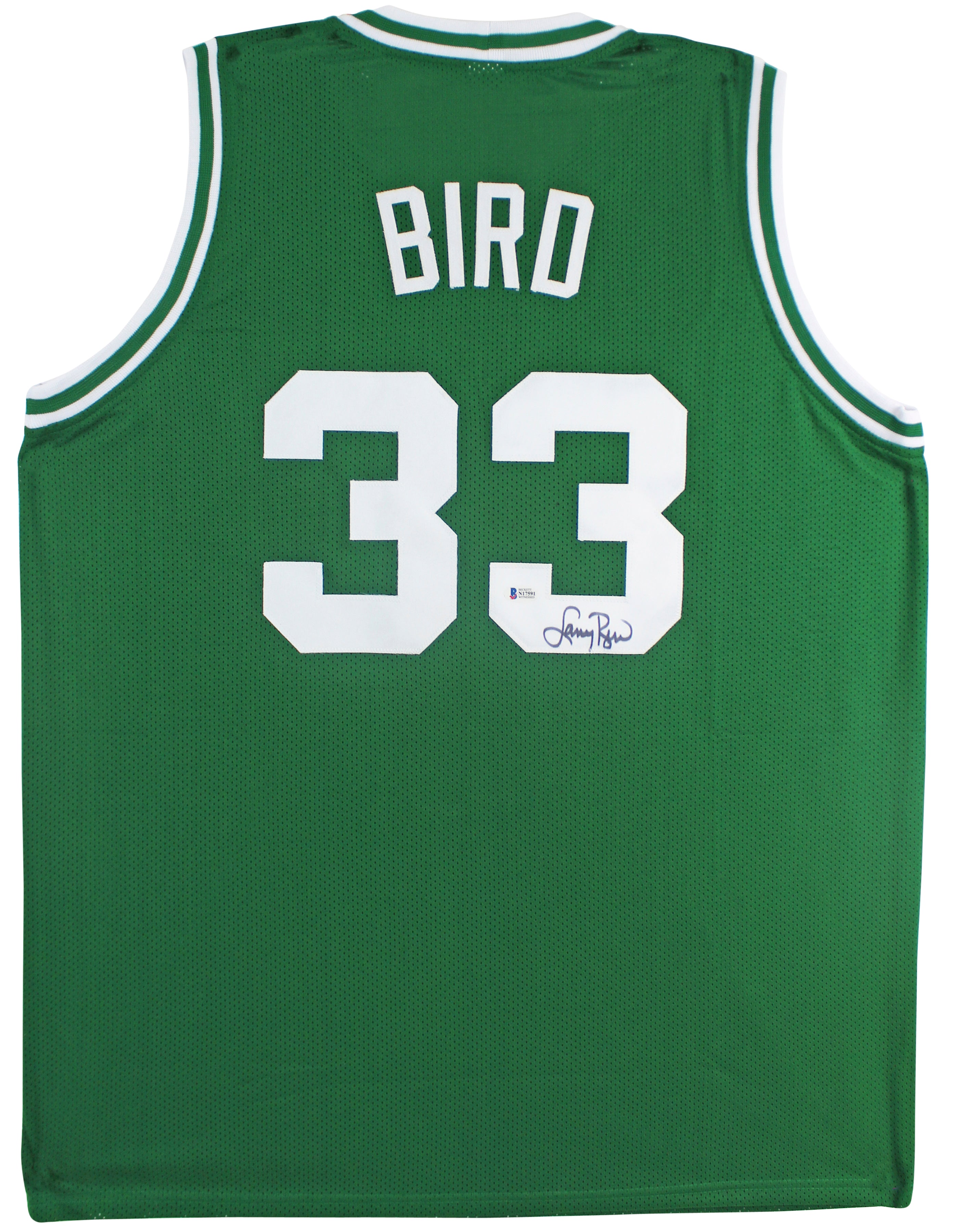 Celtics Larry Bird Authentic Signed Green Jersey Autographed BAS Witnessed