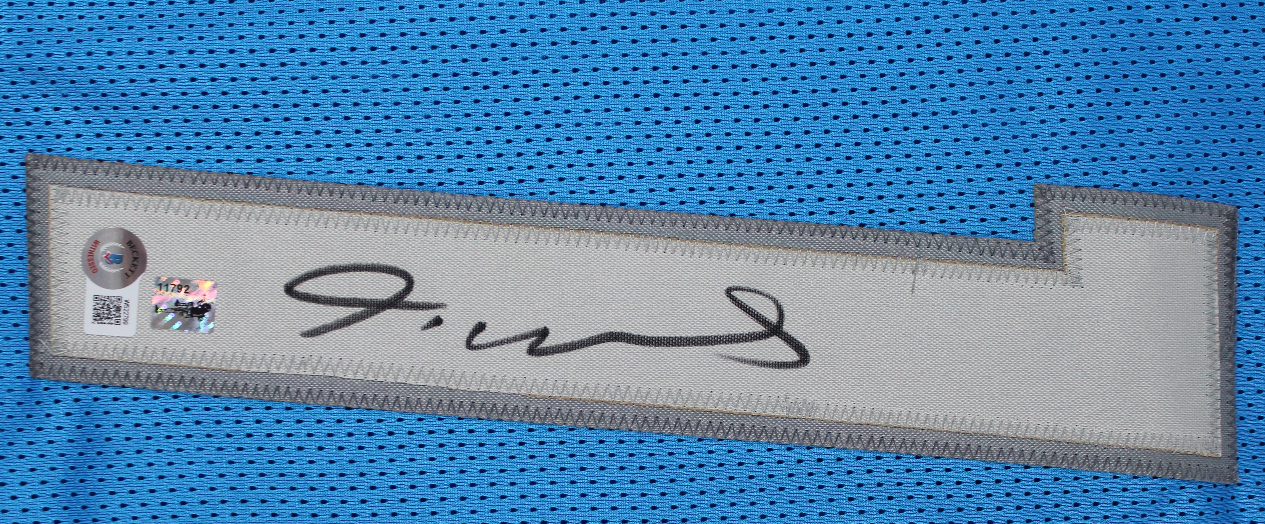 Jameson Williams Authentic Signed Blue Pro Style Jersey BAS Witnessed