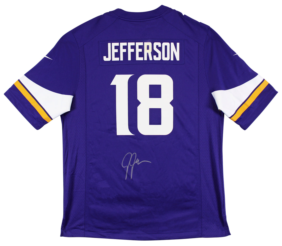 Vikings Justin Jefferson Signed Purple Nike Game Jersey BAS Witnessed #W901833