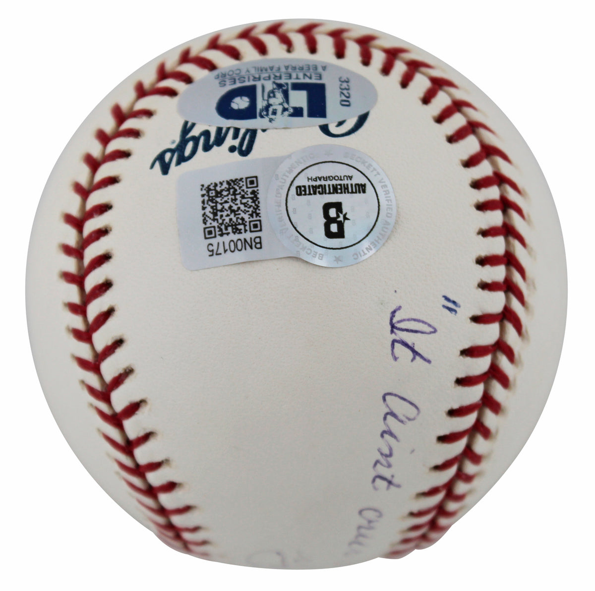 Yankees Yogi Berra "It Aint Over Till Its Over" Signed Oml Baseball BAS #BN00175