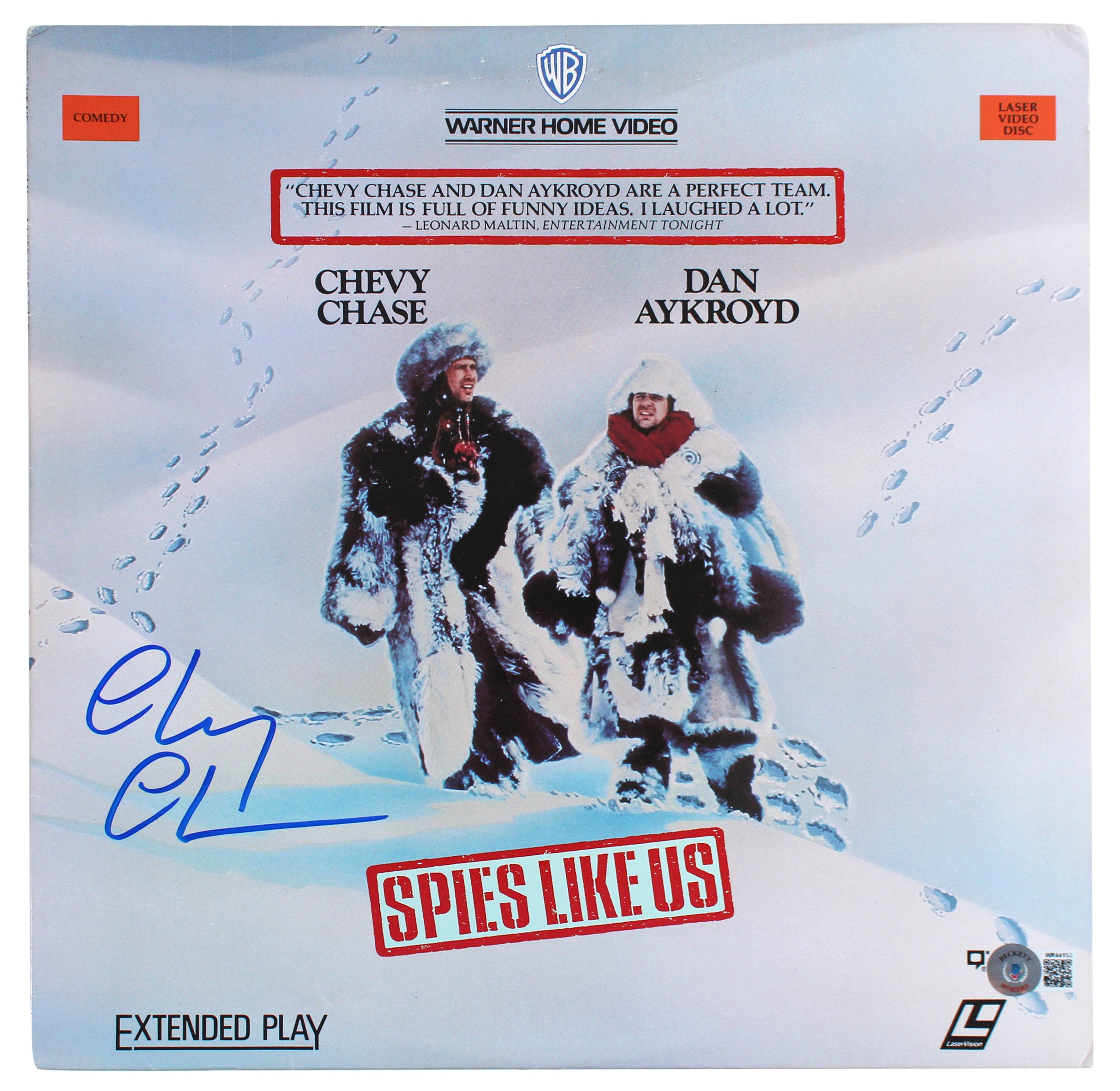 Chevy Chase Spies Like Us Authentic Signed Laserdisc Cover W/Disk BAS #WR44152