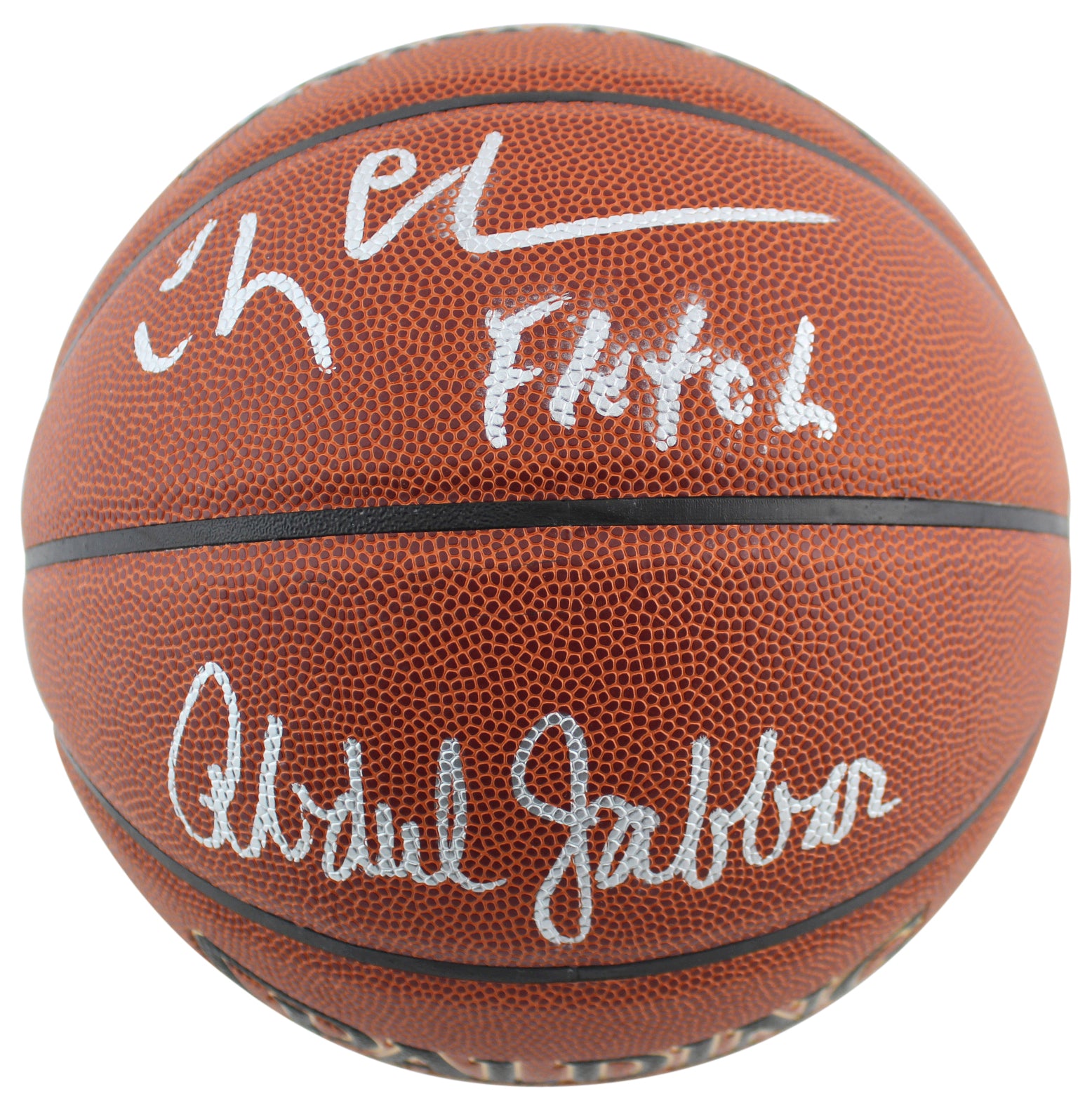 Fletch Chevy Chase & Kareem Abdul Jabbar Authentic Signed Basketball BAS & PSA