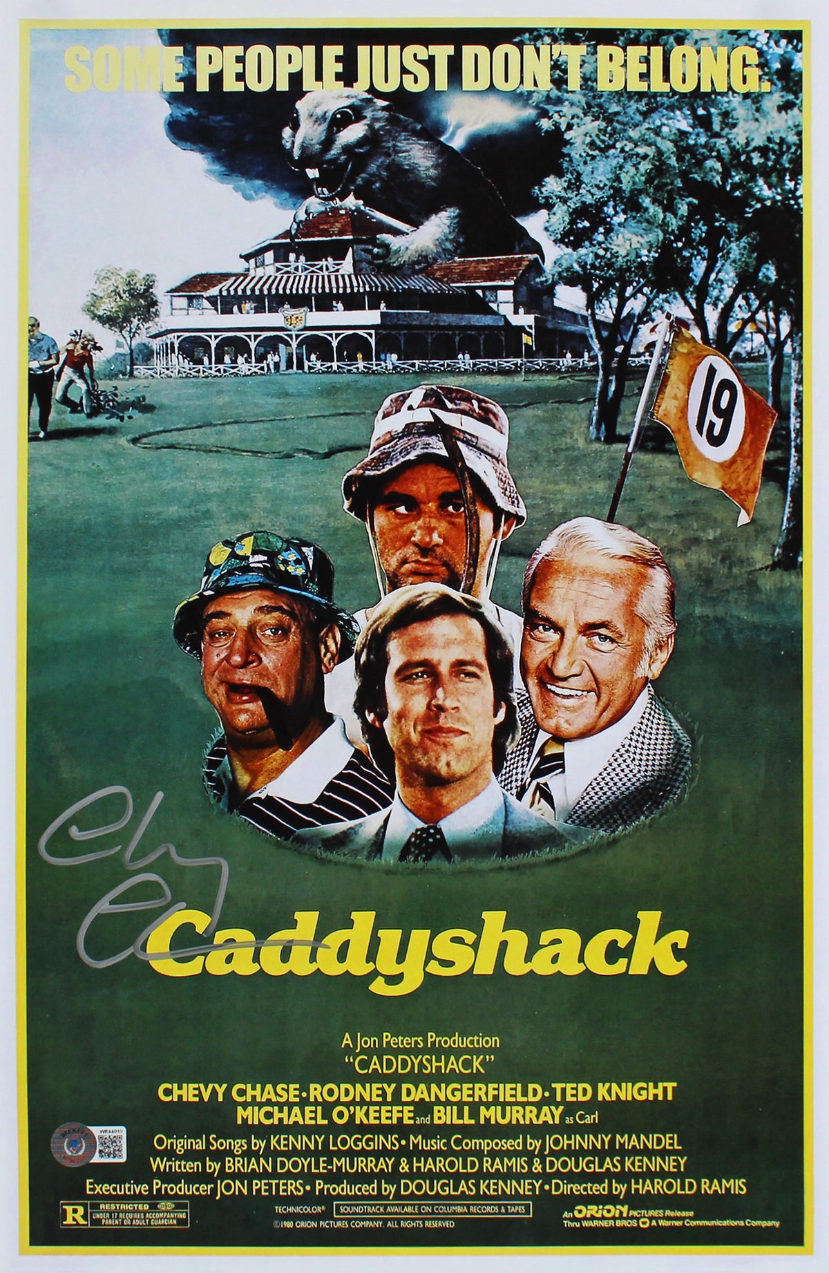 Chevy Chase Caddyshack Authentic Signed 12x18 Photo BAS Witnessed #WR44019