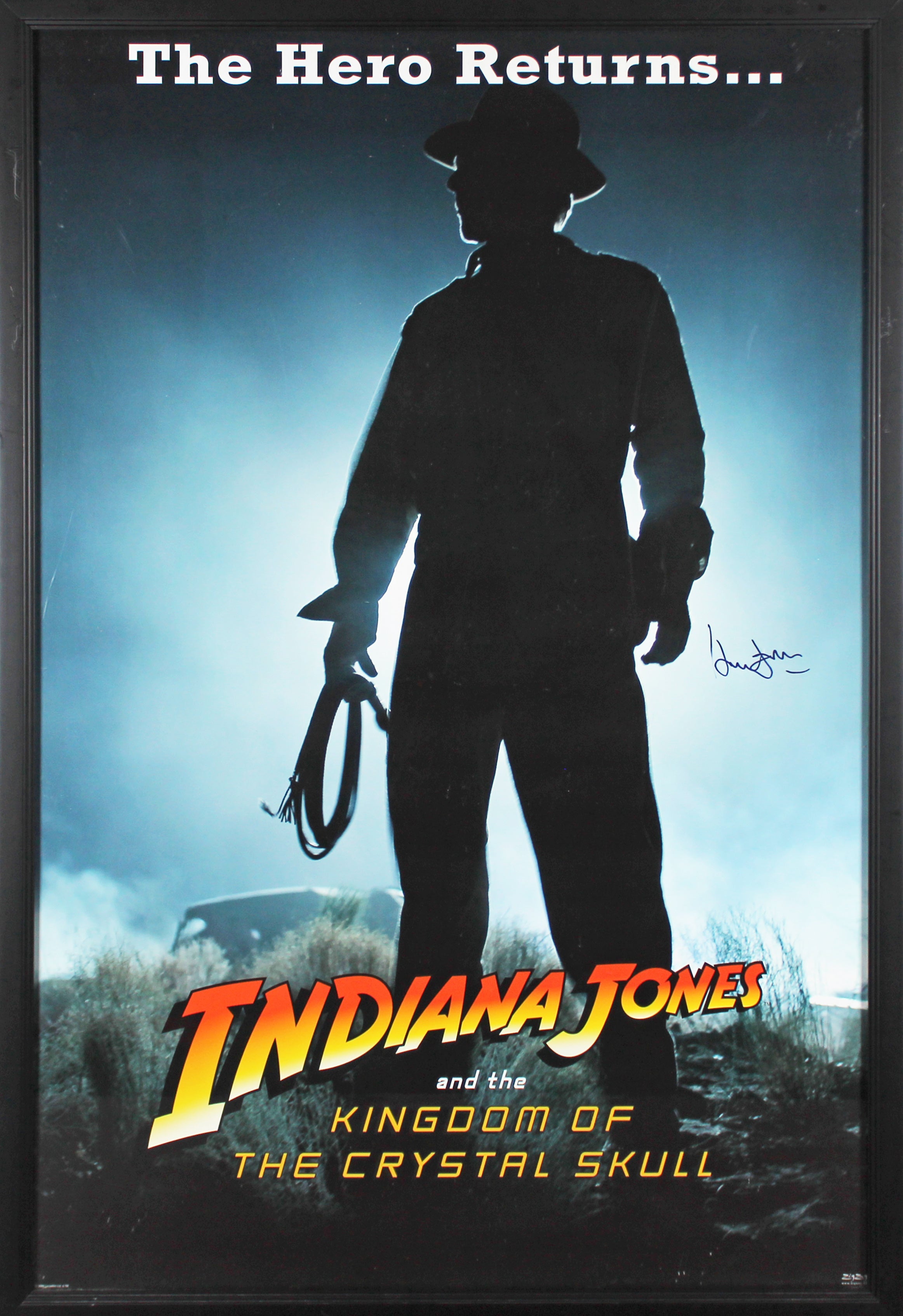 Harrison Ford Indiana Jones Signed & Framed 27x40 Movie Poster BAS #AD78373