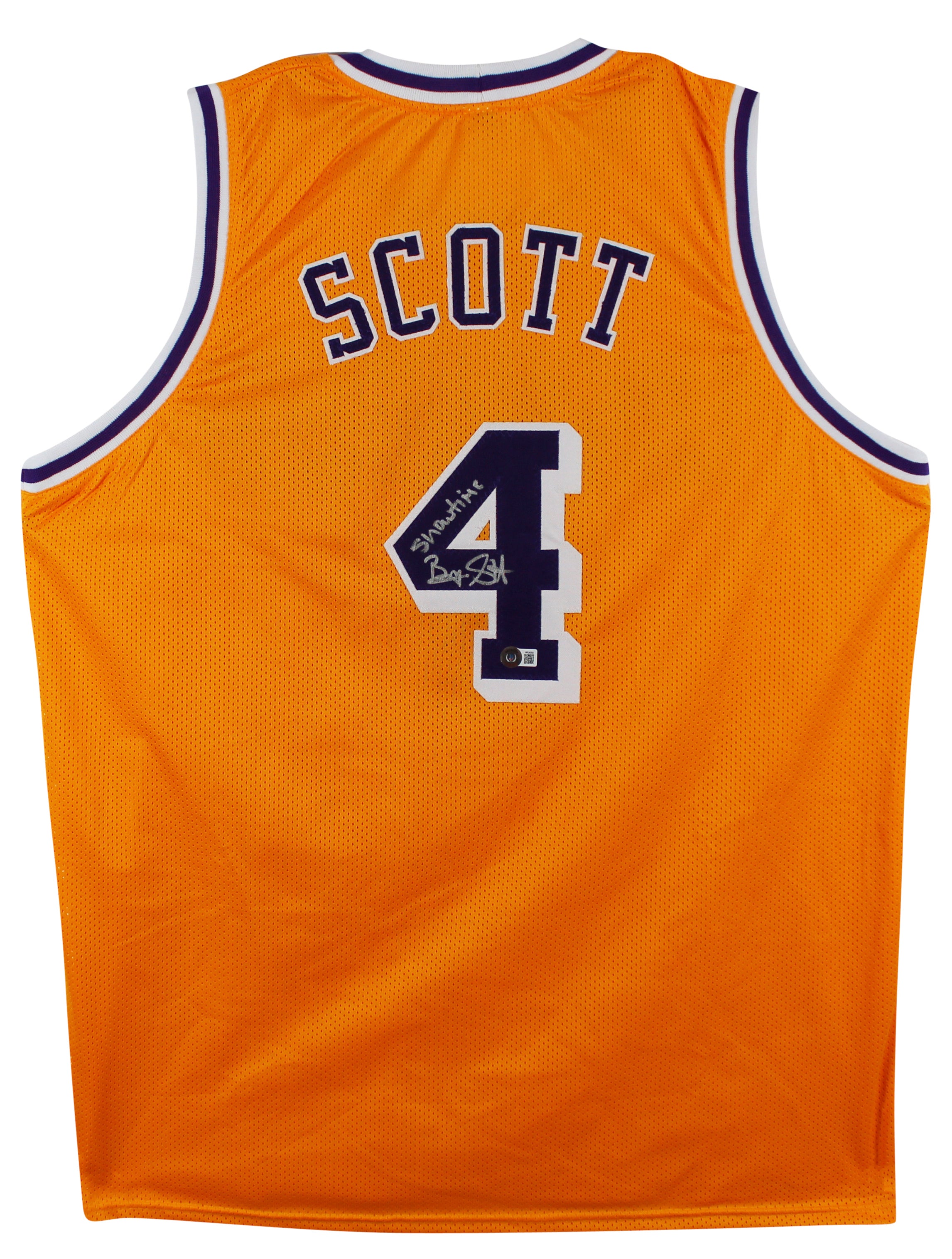 Byron Scott "Showtime" Authentic Signed Yellow Pro Style Jersey BAS Witnessed