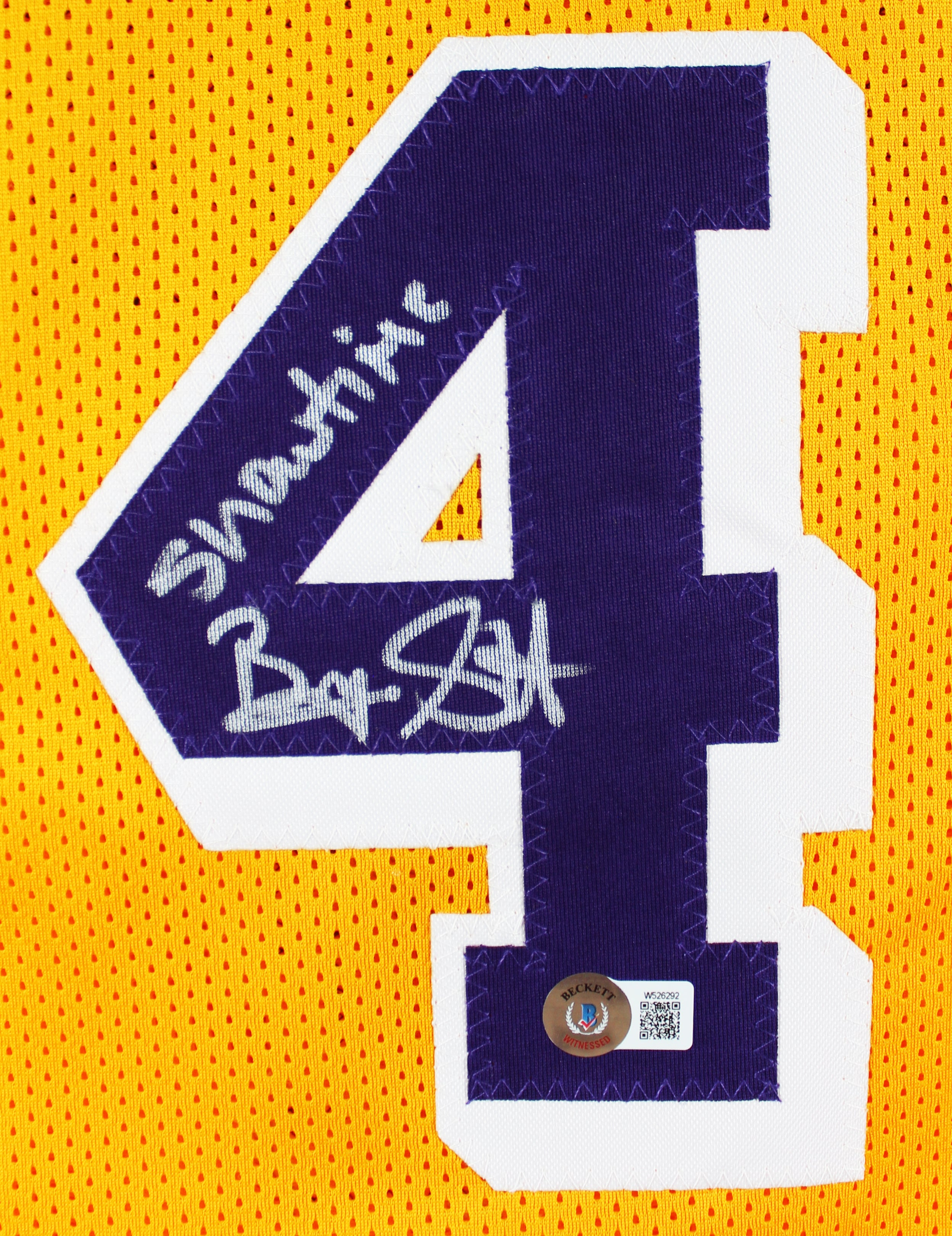 Byron Scott "Showtime" Authentic Signed Yellow Pro Style Jersey BAS Witnessed