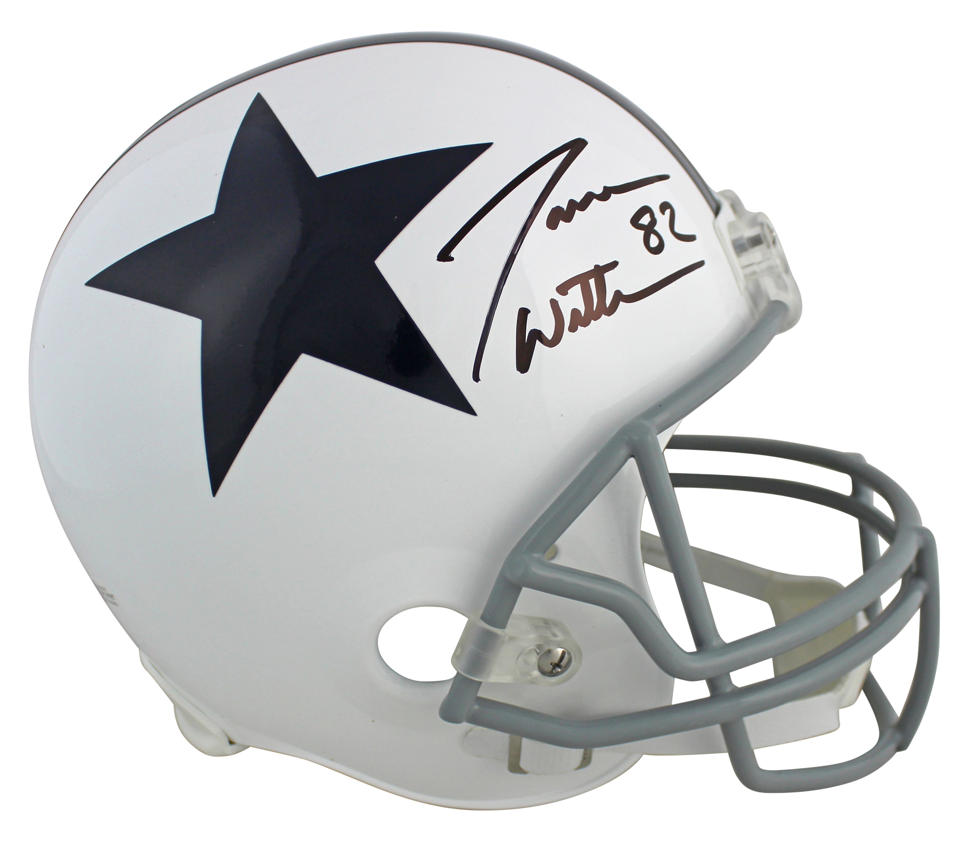 Cowboys Jason Witten Signed White Throwback Full Size Rep Helmet BAS Witnessed