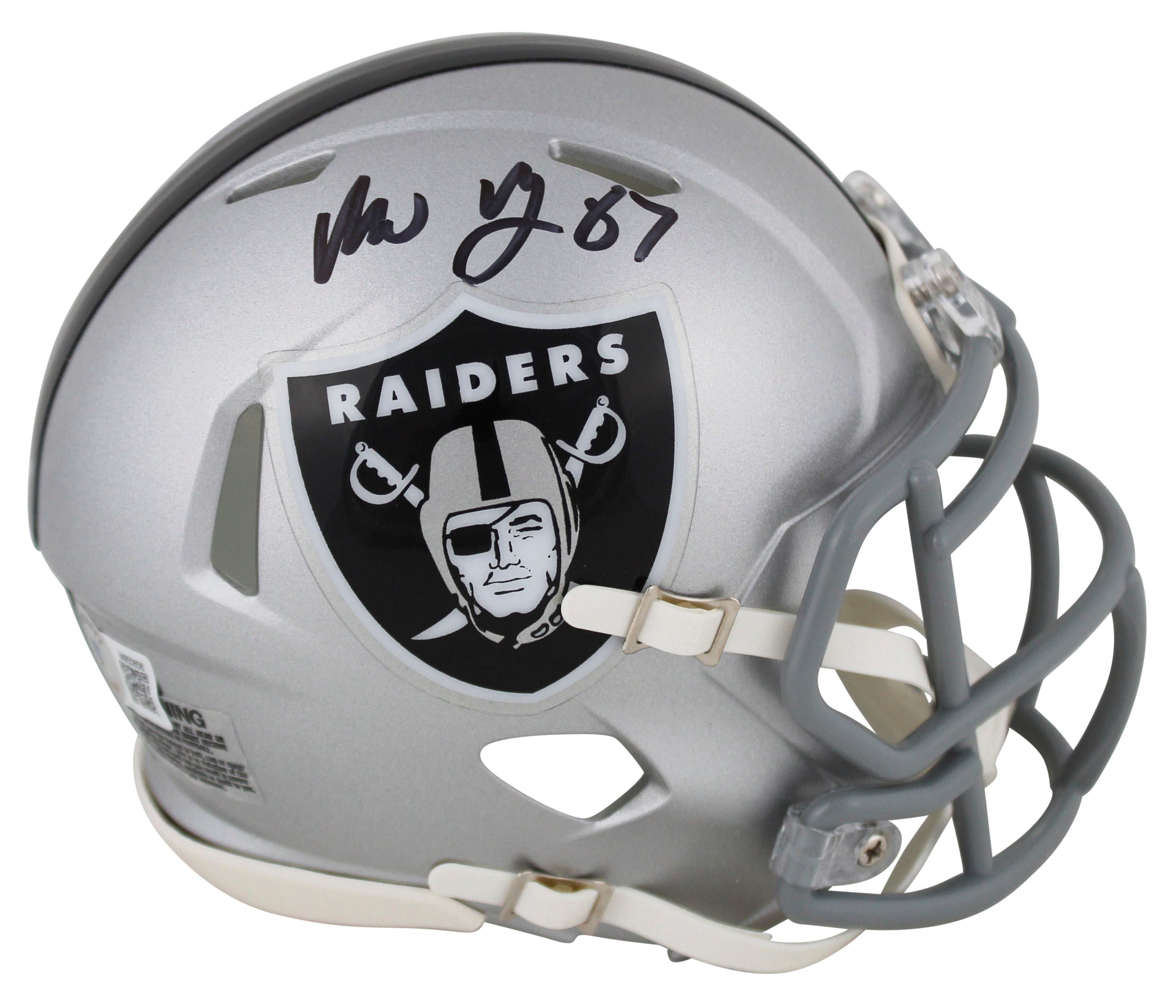 Raiders Michael Mayer Signed Speed Mini Helmet  W/ Case BAS Witnessed