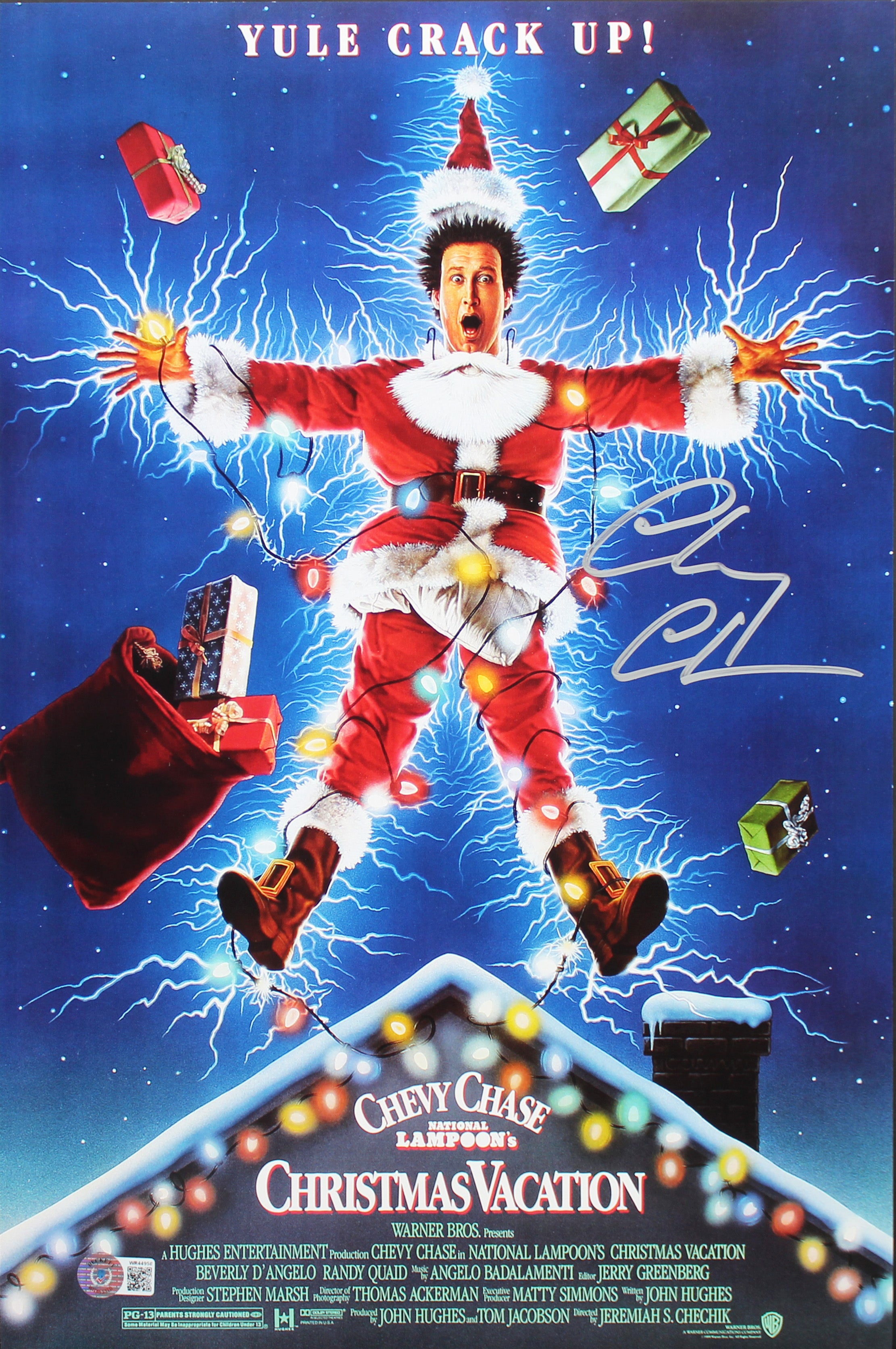 ** Holiday Doorbuster ** Chevy Chase Christmas Vacation Authentic Signed 12x18 Photo BAS Witnessed