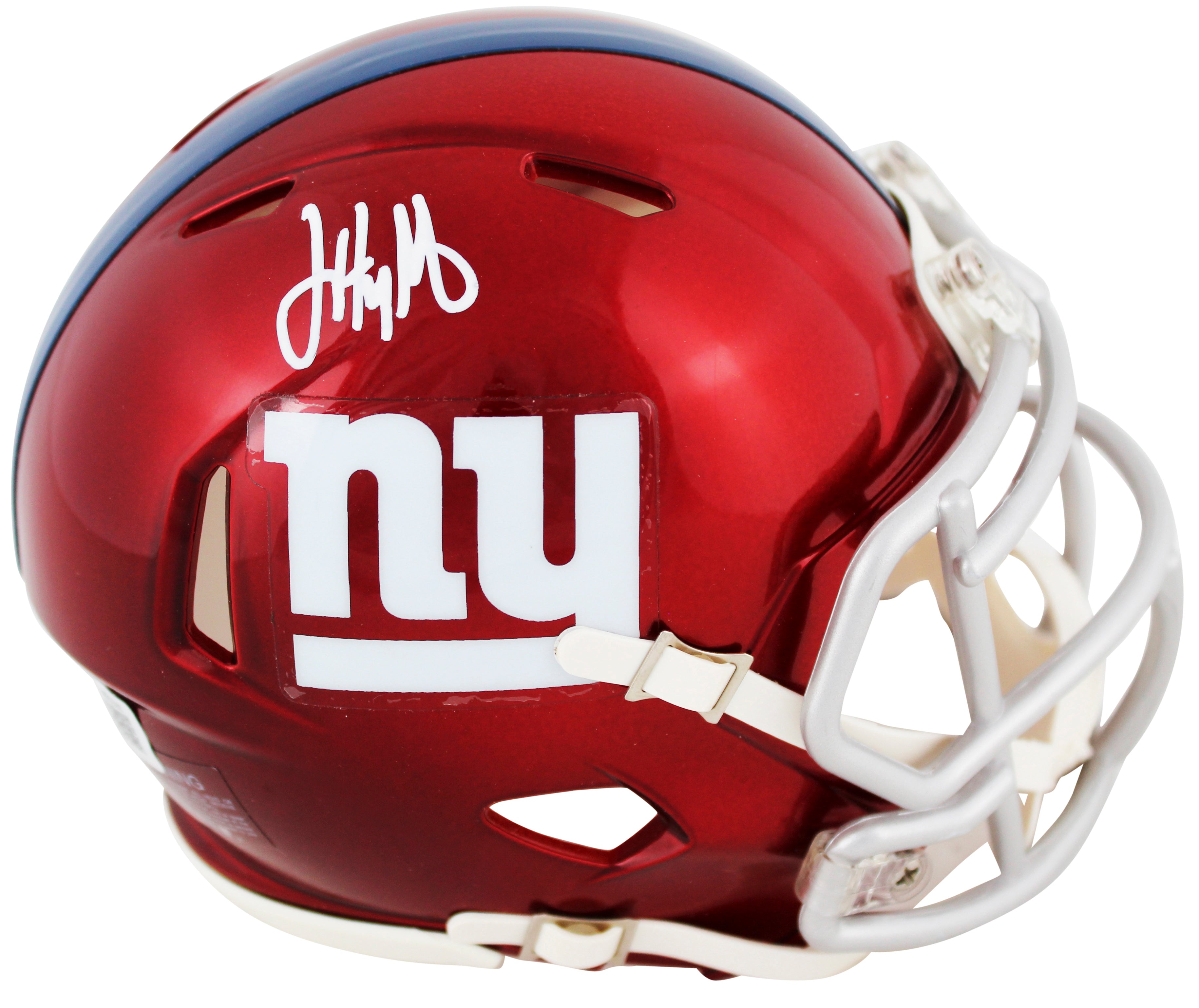 Giants Jalin Hyatt Authentic Signed Flash Speed Mini Helmet BAS Witnessed