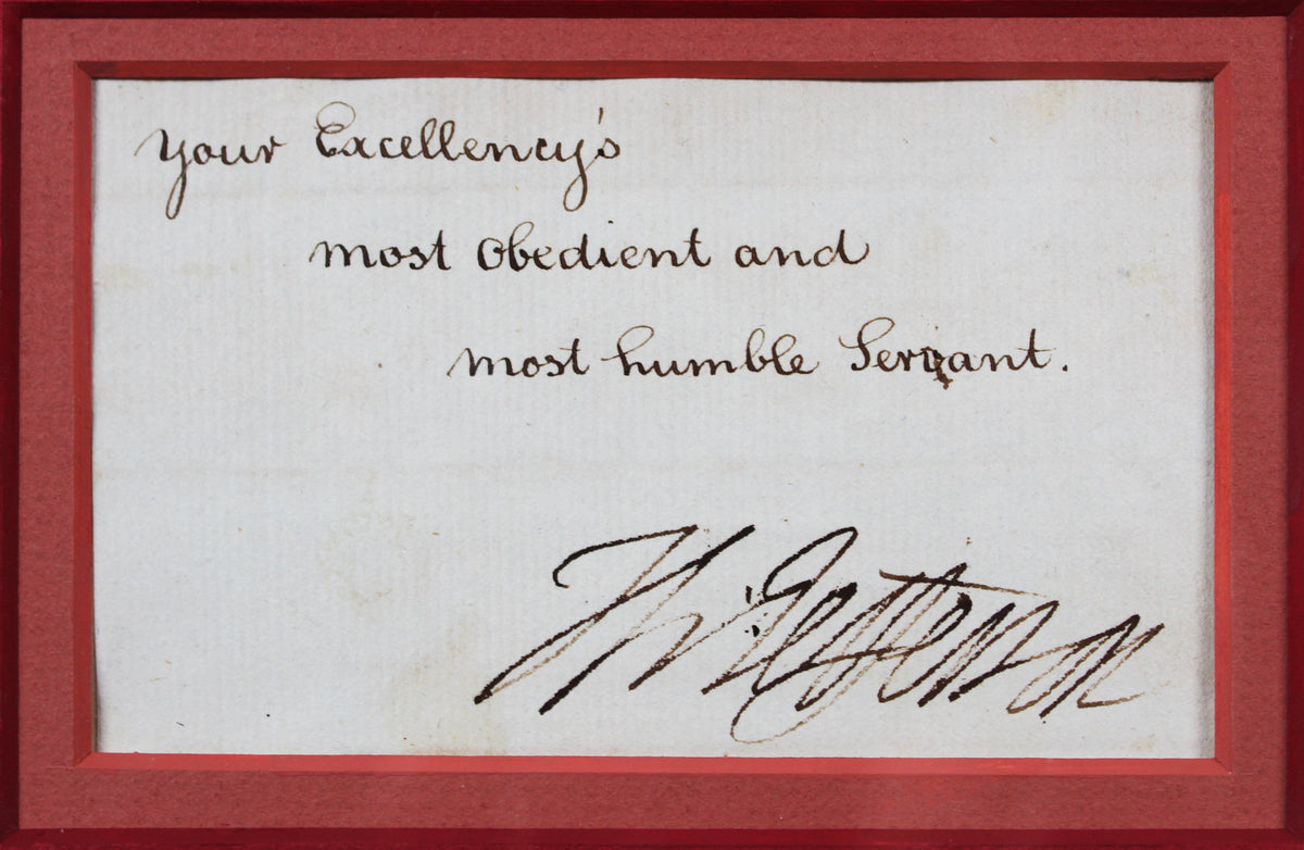 Thomas Jefferson Authentic Signed & Framed 2.5x4 Cut Signature JSA #YY10646