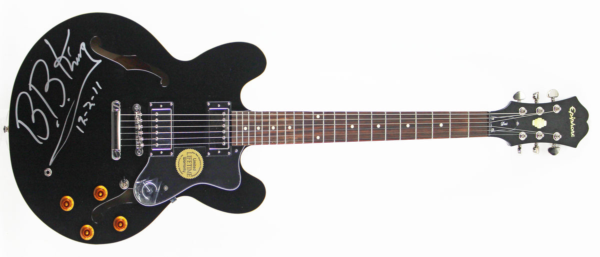 B.B. King 12-2-11 Authentic Signed Epiphone Dot Guitar Autographed BAS #A39866