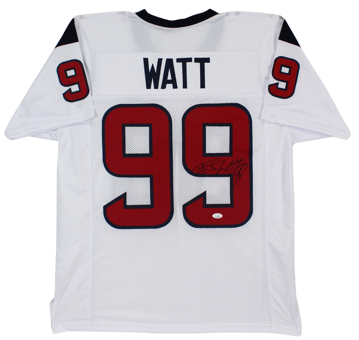 J.J. Watt Authentic Signed White Pro Style Jersey Autographed JSA Witness