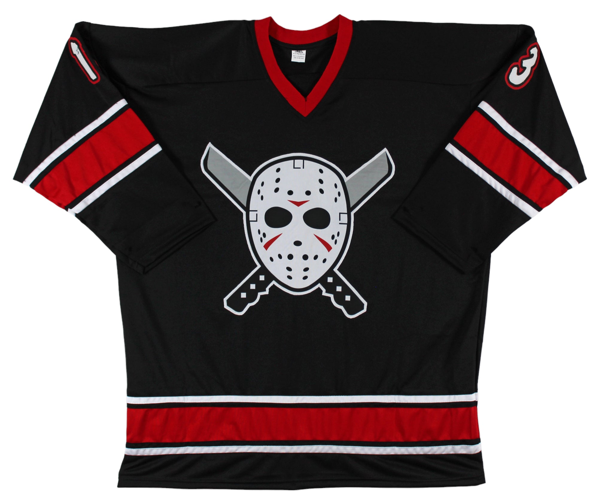 Ari Lehman Friday The 13th "First F'N Jason!" Signed Black Hockey Jersey BAS Wit