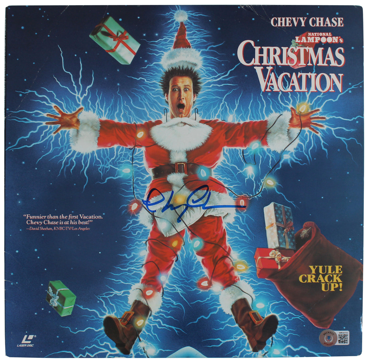 Chevy Chase Signed Christmas Vacation Laserdisc Cover W/Disk BAS Wit #WR44156