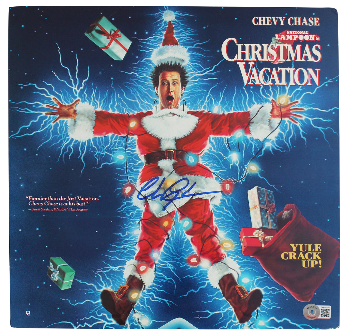 Chevy Chase Signed Christmas Vacation Laserdisc Cover W/Disk BAS Wit #WR44153
