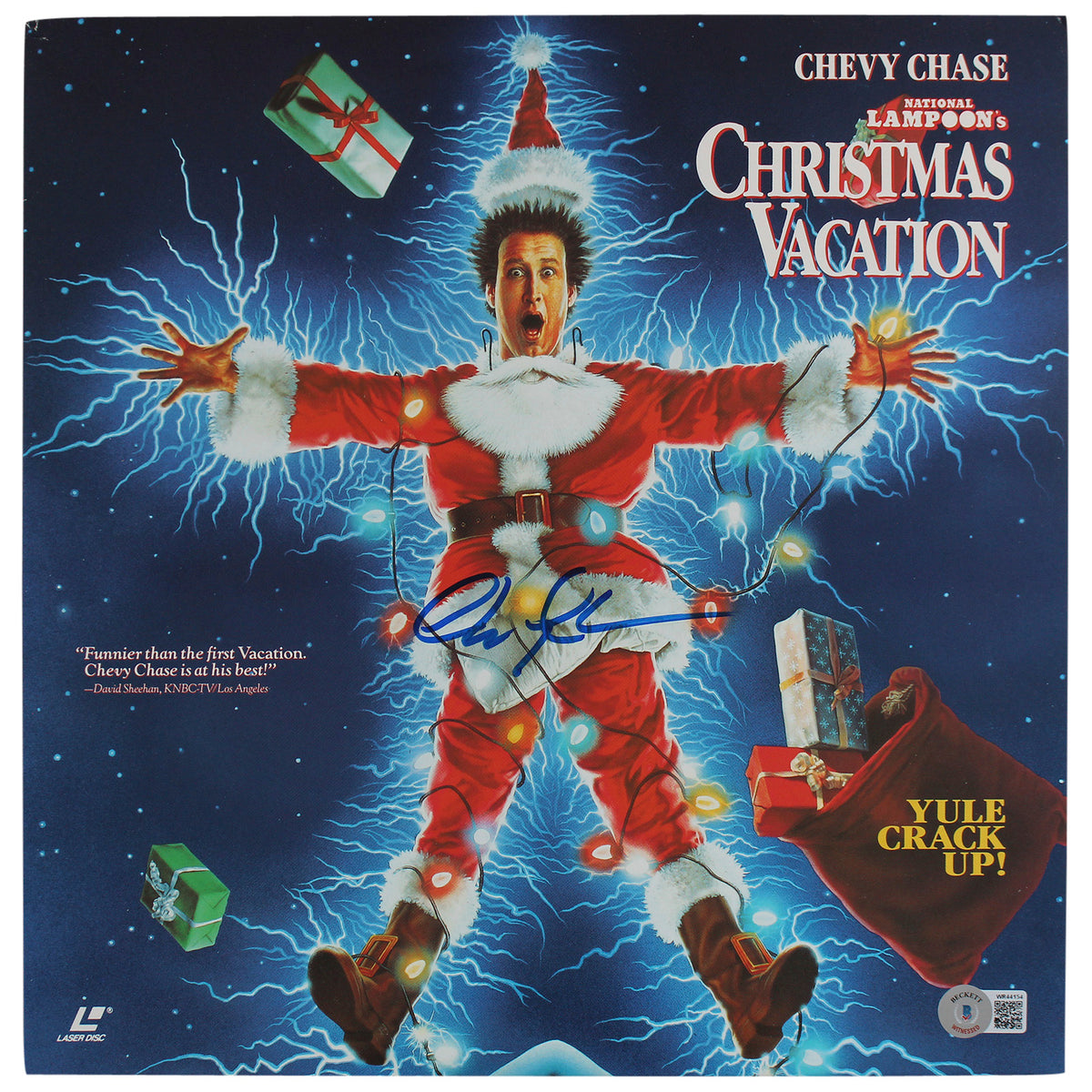 Chevy Chase Signed Christmas Vacation Laserdisc Cover W/Disk BAS Wit #WR44154