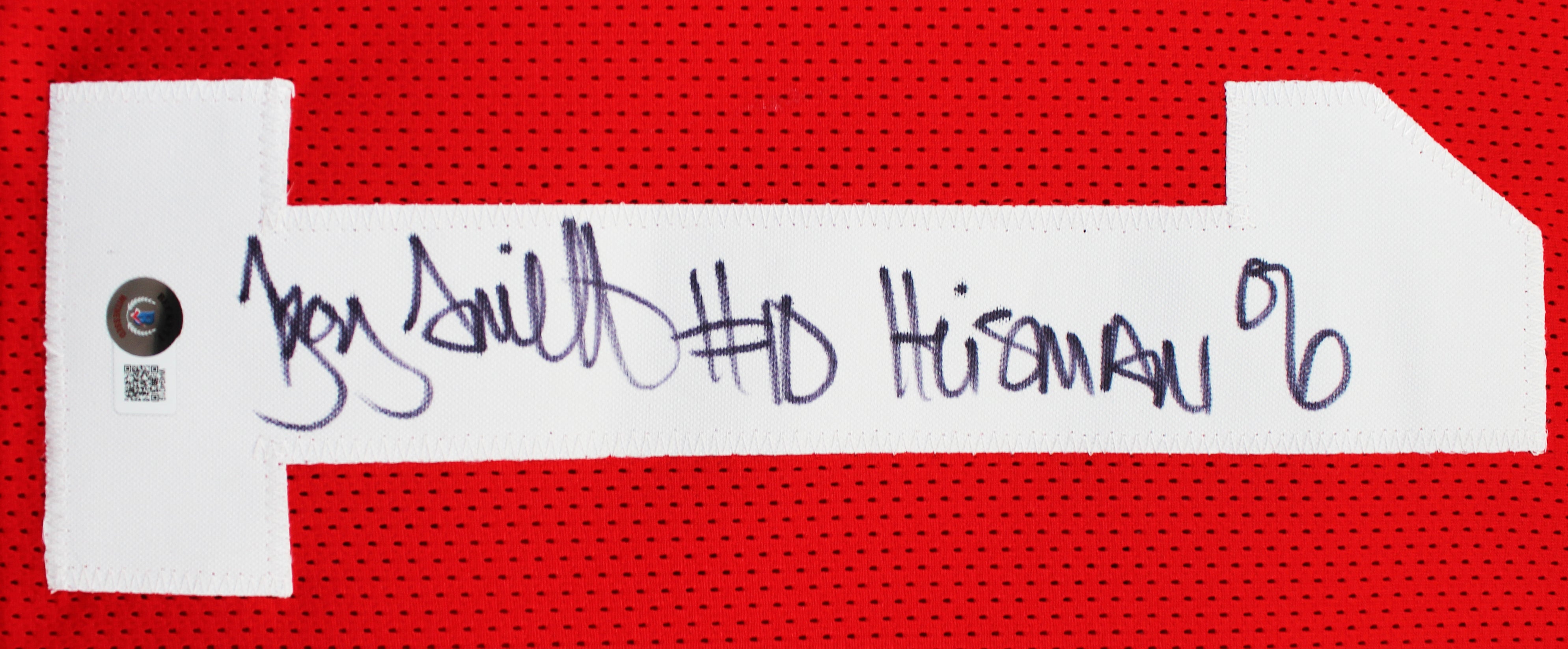 OSU Troy Smith "Heisman 06" Authentic Signed Red Pro Style Jersey BAS Witnessed