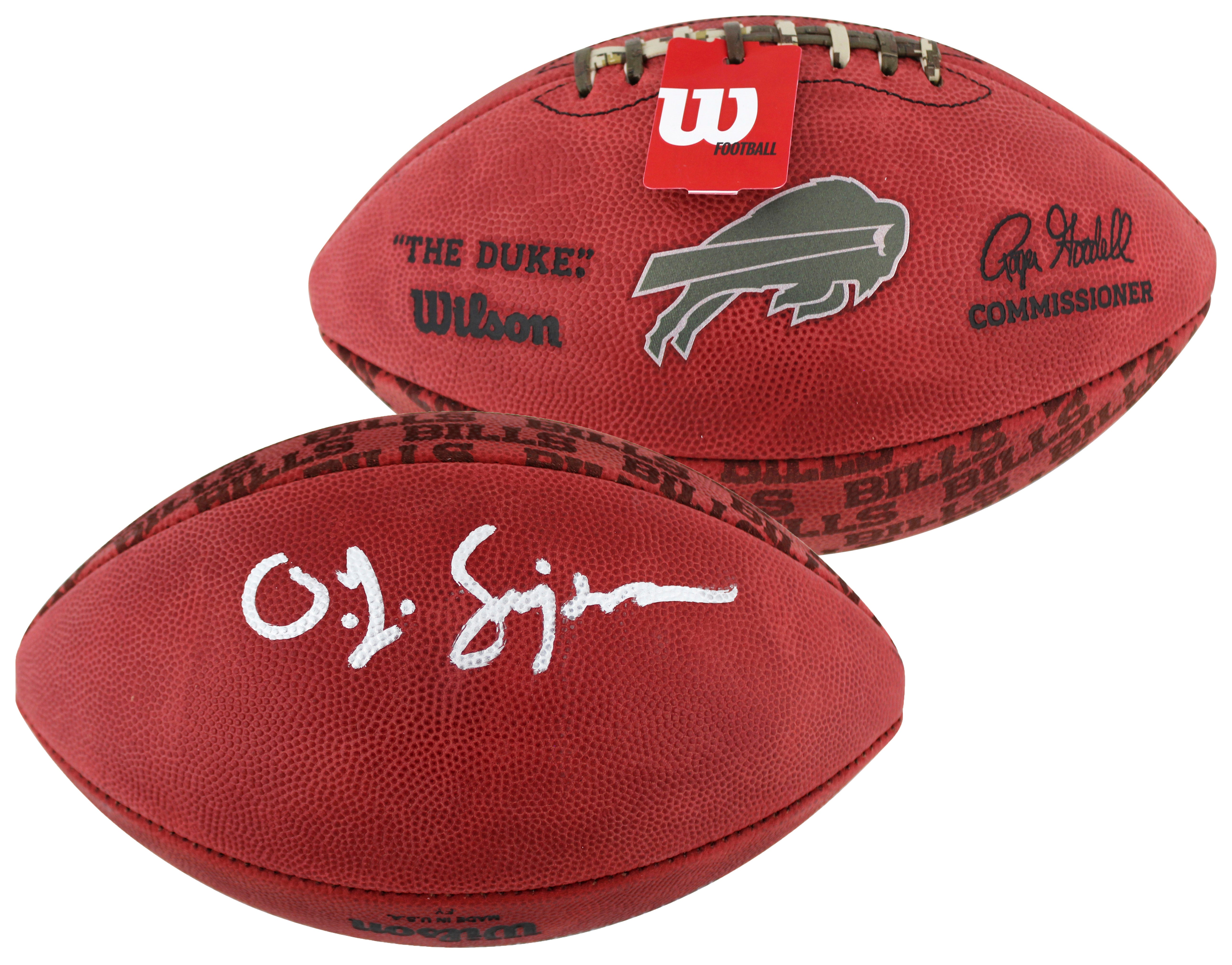 Bills O.J. Simpson Authentic Signed "The Duke" Showcase Nfl Football JSA Witness