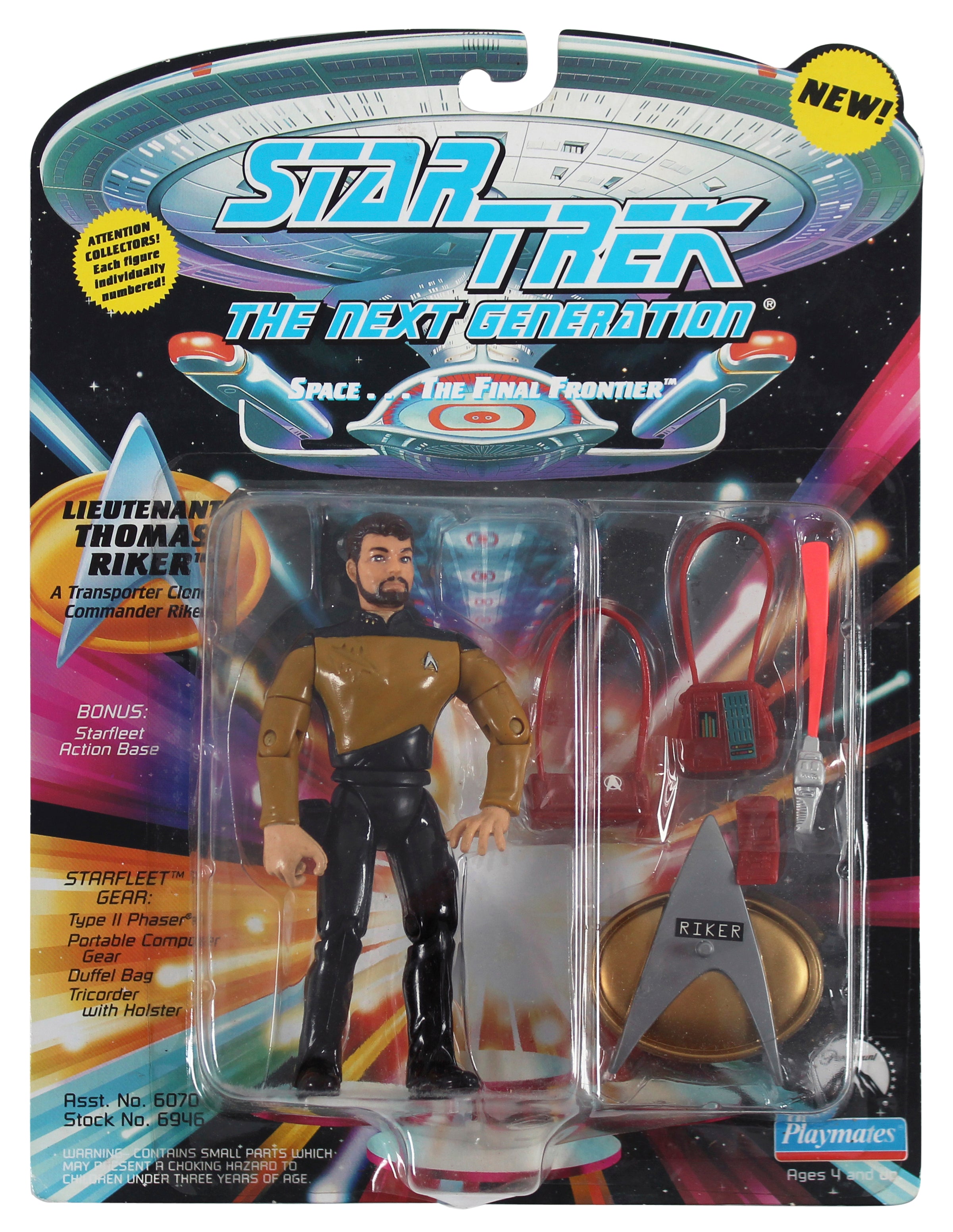 Star Trek The Next Generation Lwaxana Troi & Thomas Riker Playmates Figure Set