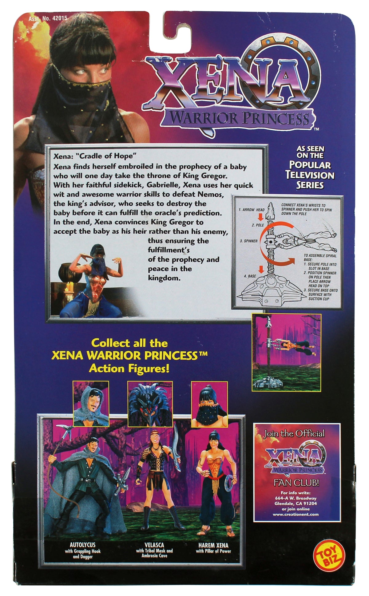 Xena: Warrior Princess Harem Xena with Pillar of Power Toy Biz Action Figure