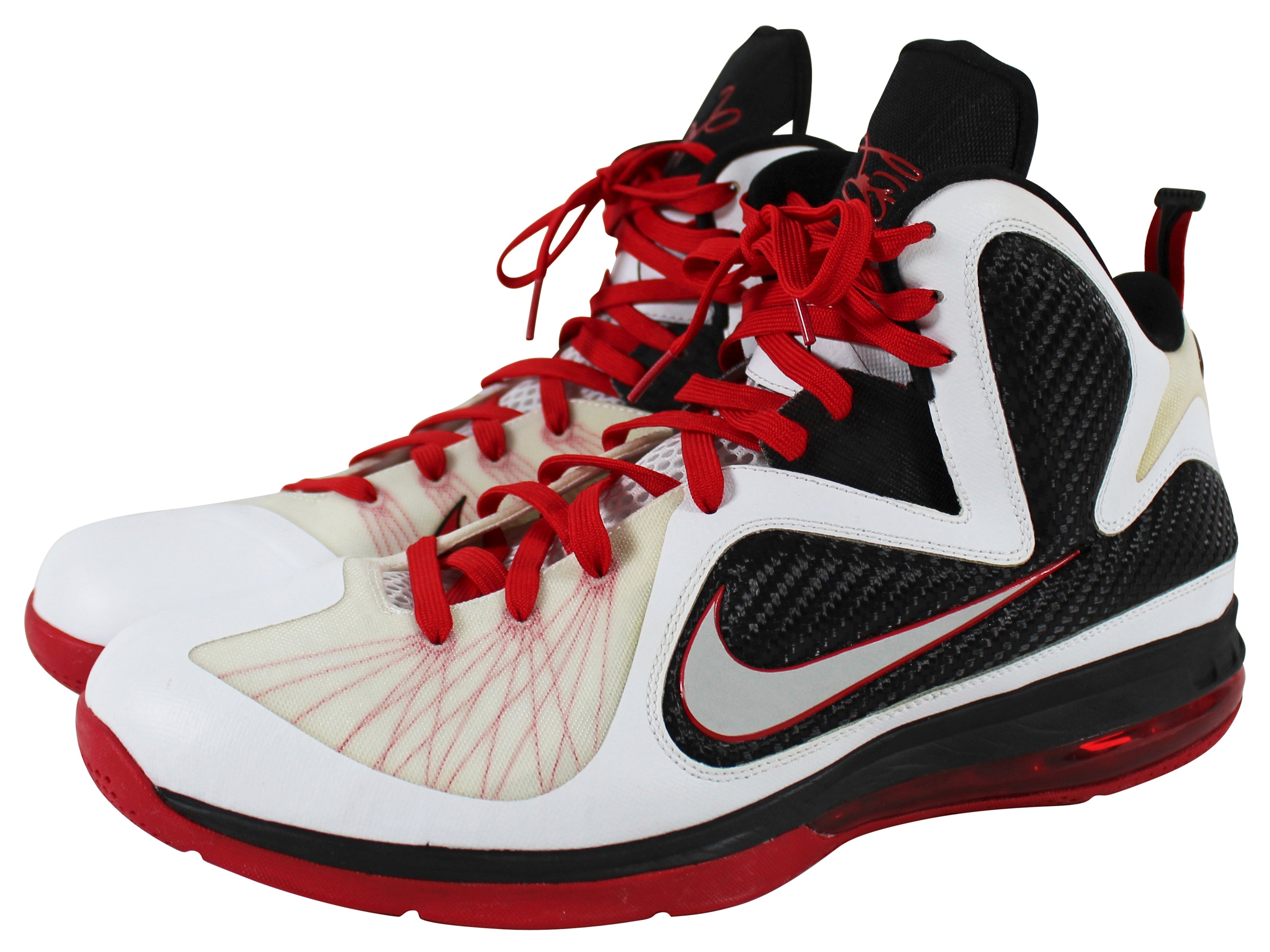 Heat LeBron James 2012 Game Worn Nike LeBron IX Size 16 Shoes RGU LOA