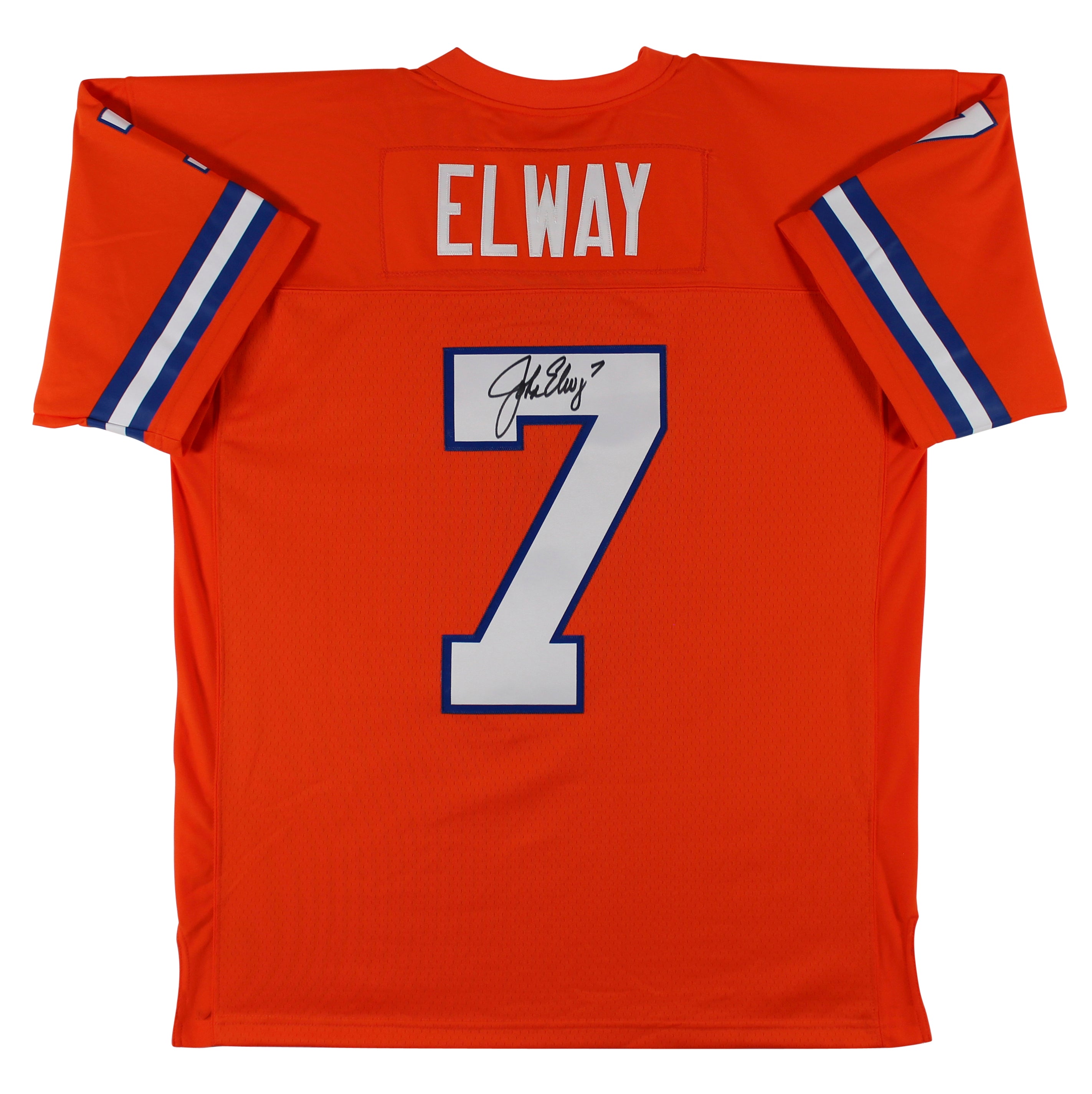 Broncos John Elway Signed Orange 1990 TB Mitchell & Ness Jersey BAS Witnessed