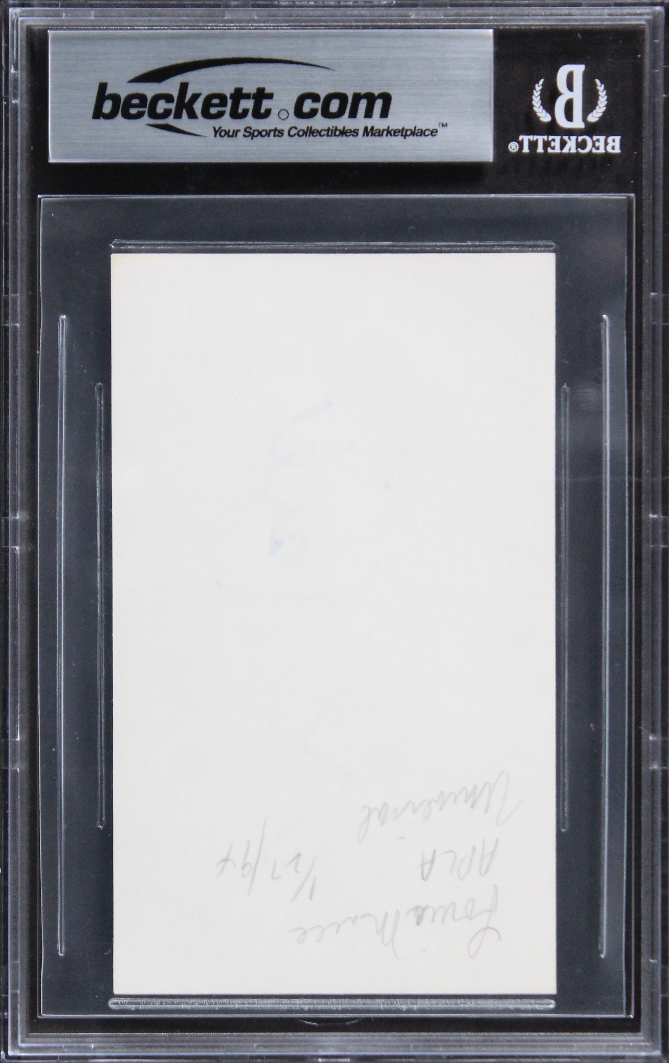 Louis Malle Goodbye, Children Authentic Signed 3x5 Index Card BAS Slabbed 3