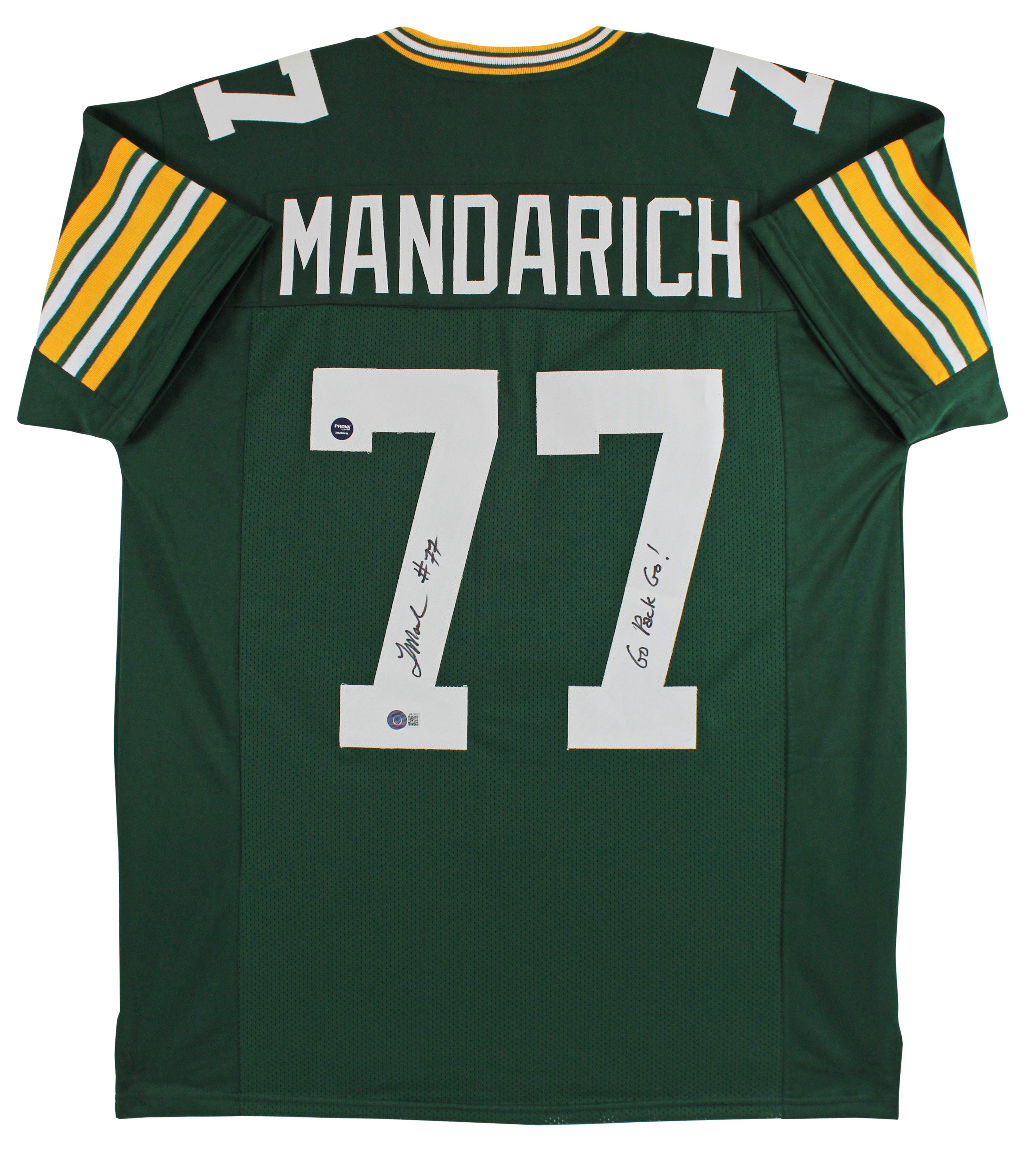 Tony Mandarich Go Pack Go! Signed Green Pro Style Jersey Autographed BAS Witness