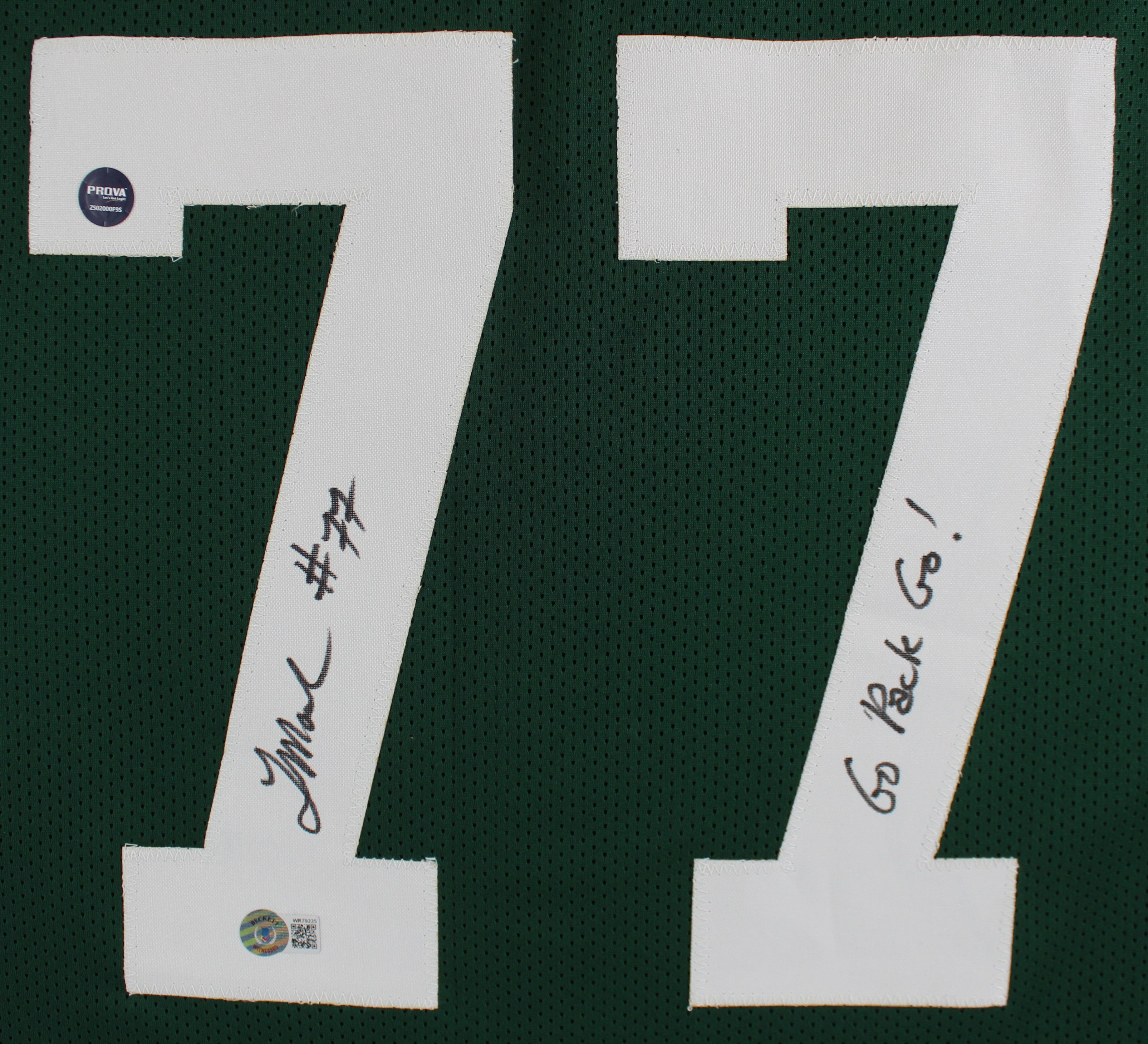 Tony Mandarich Go Pack Go! Signed Green Pro Style Jersey Autographed BAS Witness