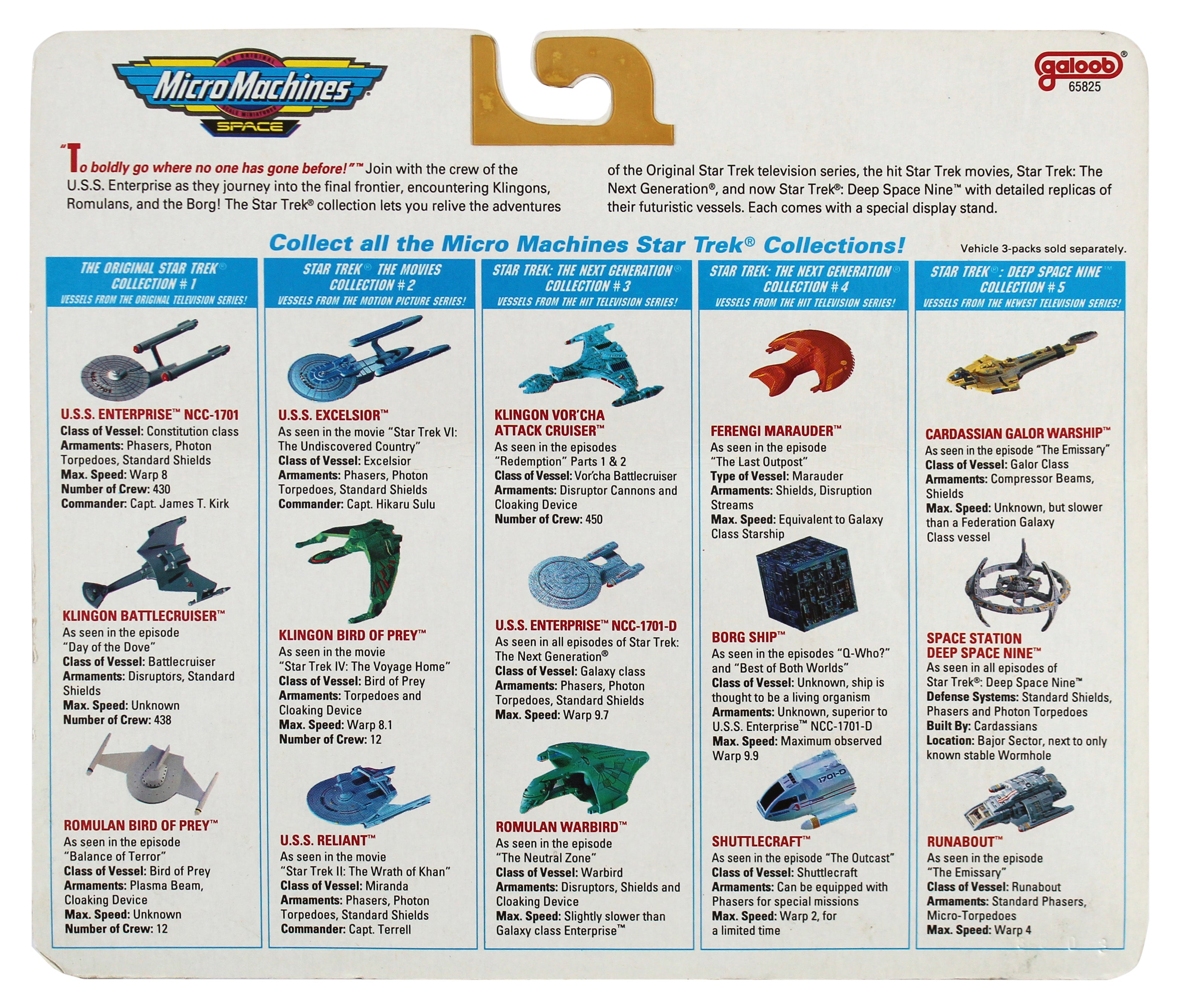 1993 Galoob Star Trek Deep Space Nine Collection #5 Micro Machines Figure Set