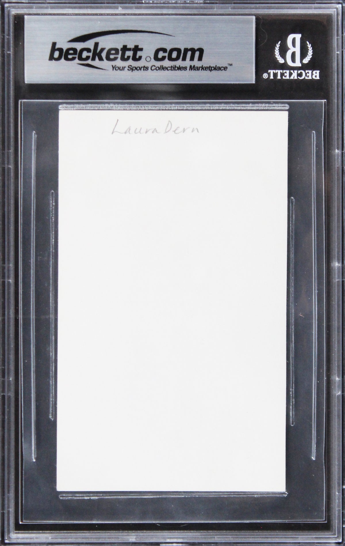 Laura Dern Jurassic Park Signed 3x5 Index Card Autographed BAS Slabbed 2