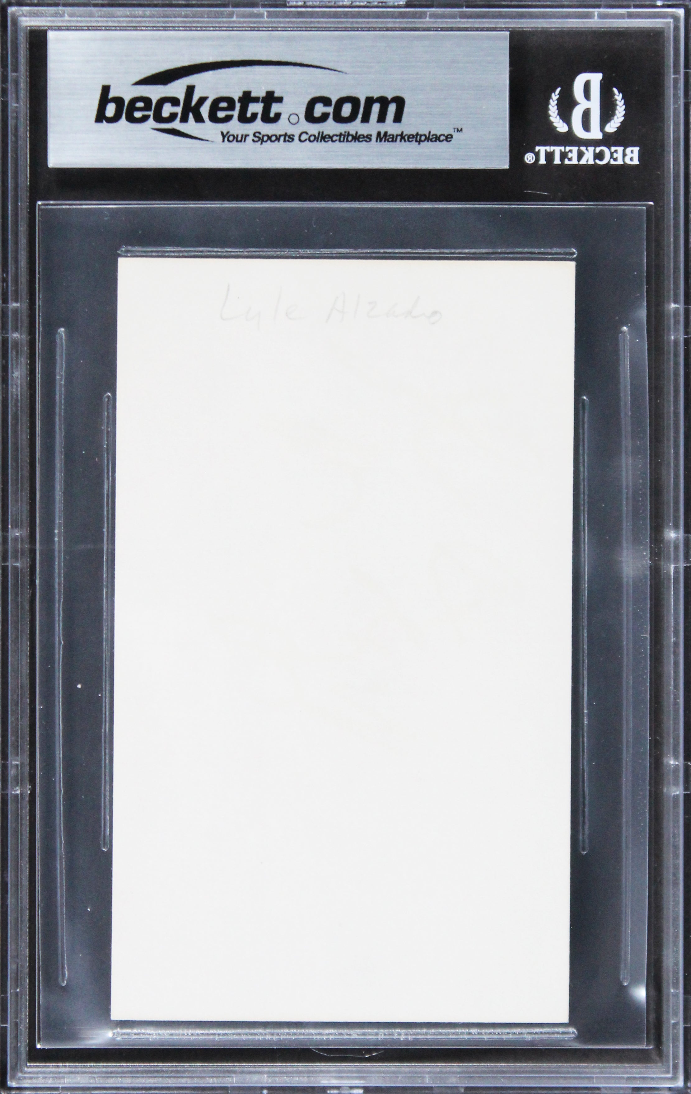 Raiders Lyle Alzado Authentic Signed 3x5 Index Card Autographed BAS Slabbed 1